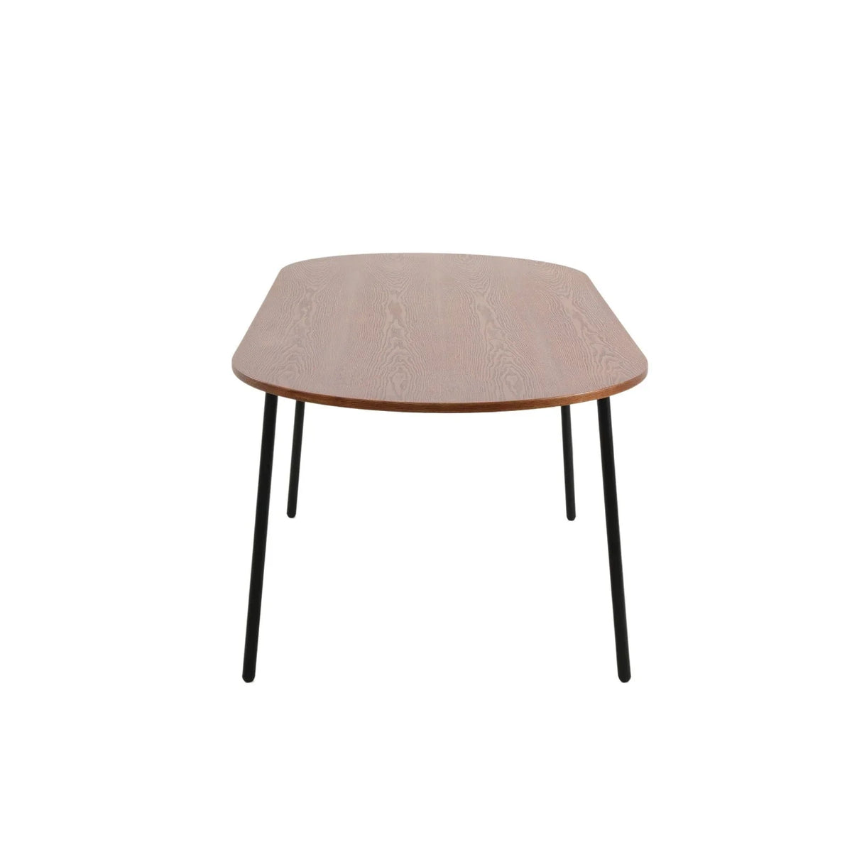 Tule Modern 83" Oval Dining Table with MDF Tabletop and Black Steel Legs - Elax Furniture