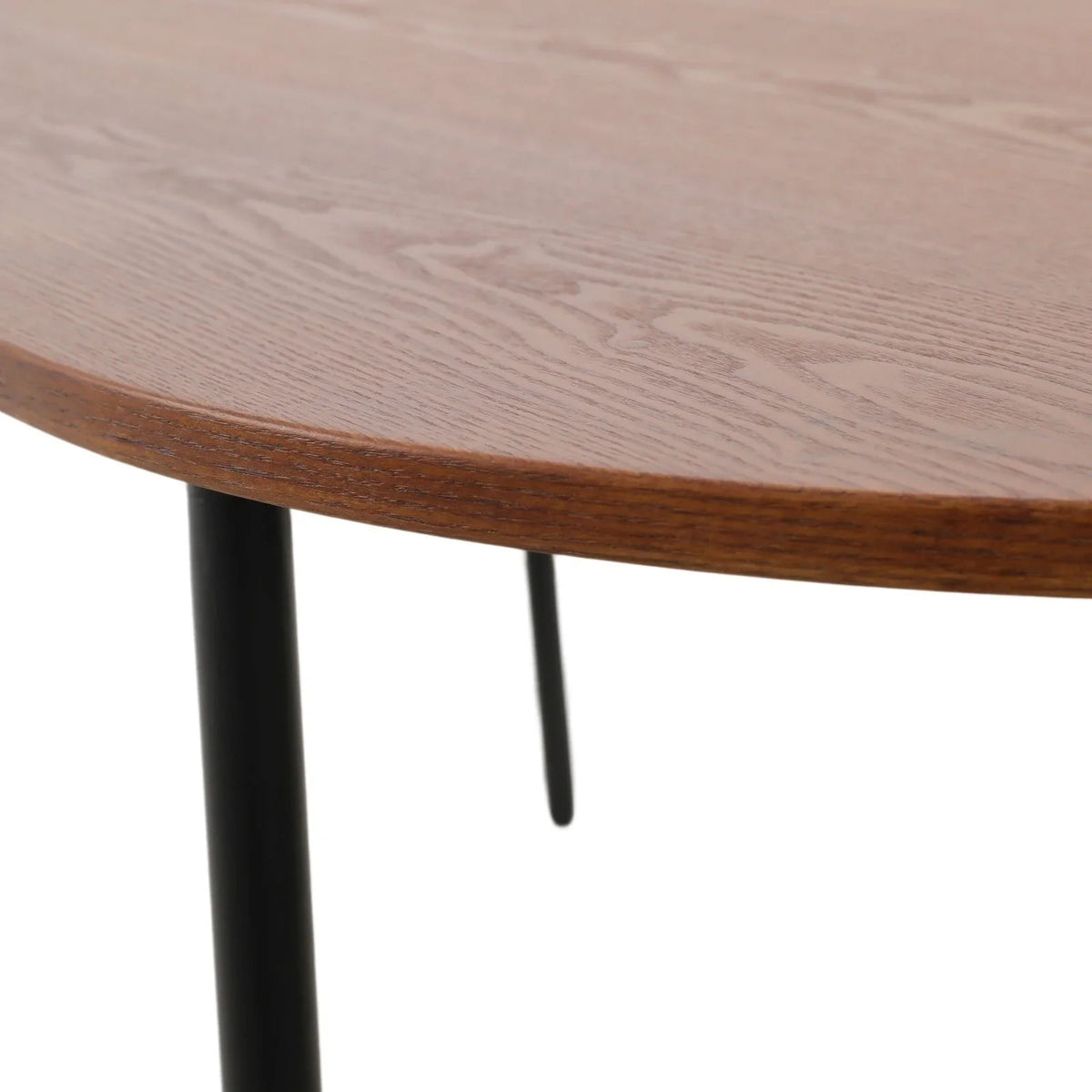 Tule Modern 83" Oval Dining Table with MDF Tabletop and Black Steel Legs - Elax Furniture