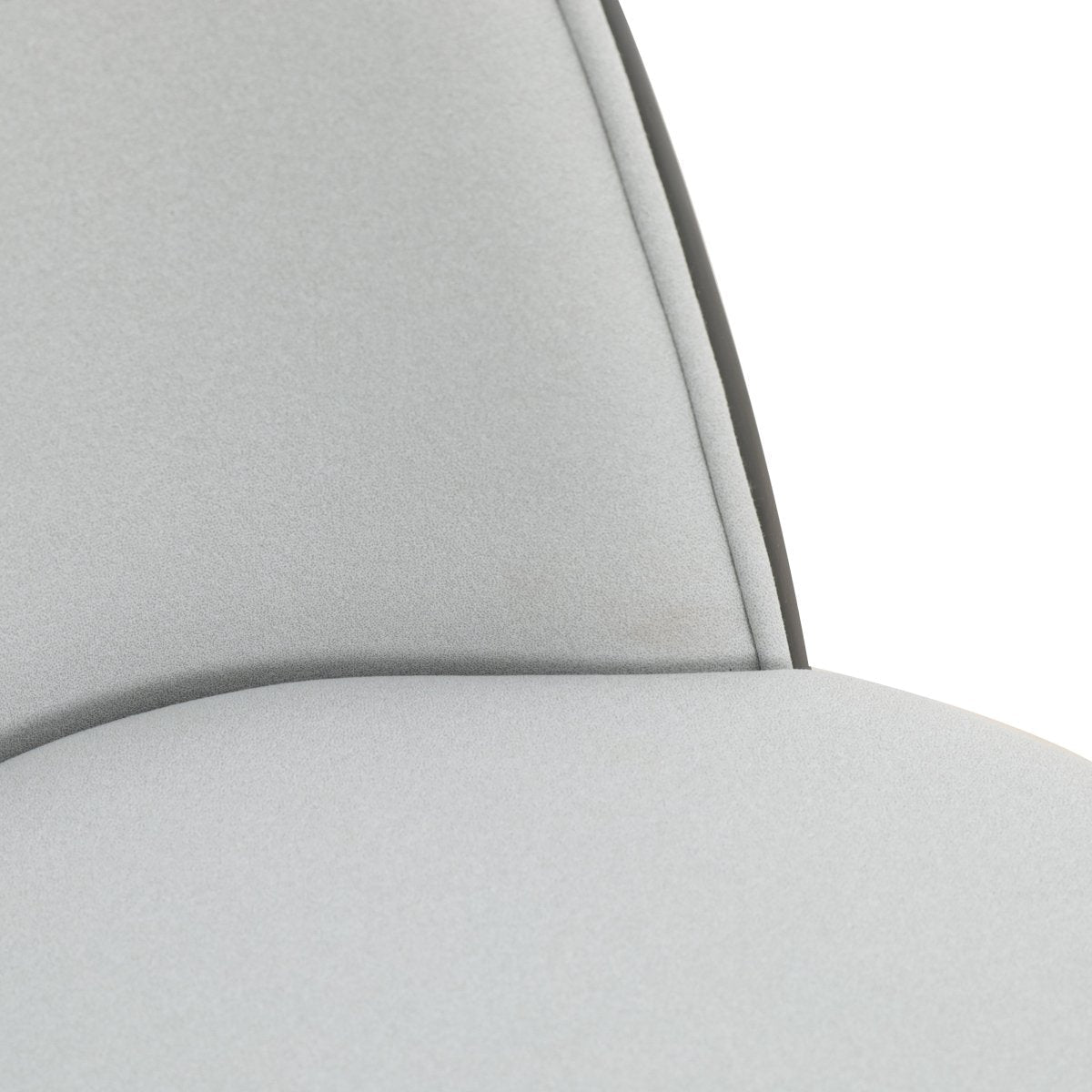 Tule Dining Side Chair with Upholstered Seat and Powder-Coated Steel Frame White Black Platinum Blue Dining Chair Leisuremod