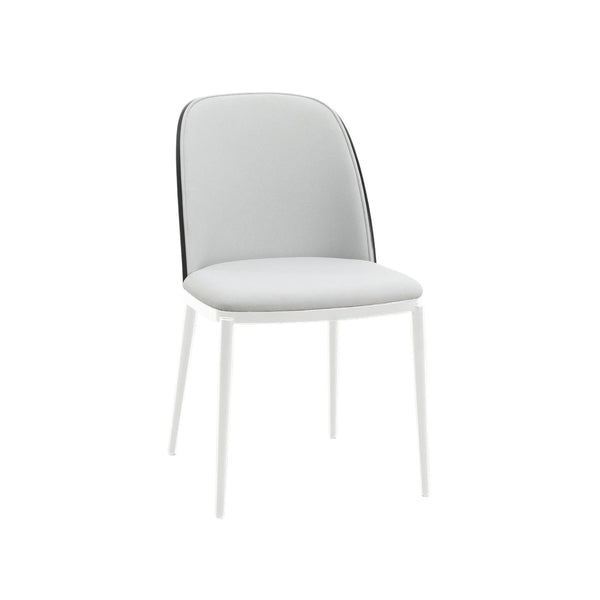 Tule Dining Side Chair with Upholstered Seat and Powder-Coated Steel Frame - Elax Furniture