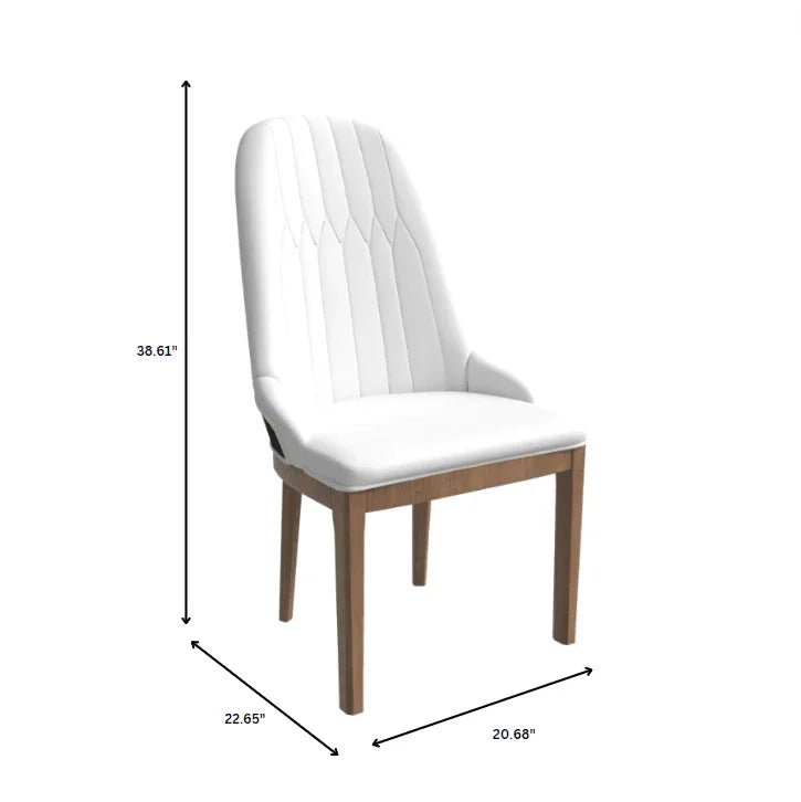 Verisma Dining Chair Upholstered in Leather with Diamond Stitching Back Design - Elax Furniture