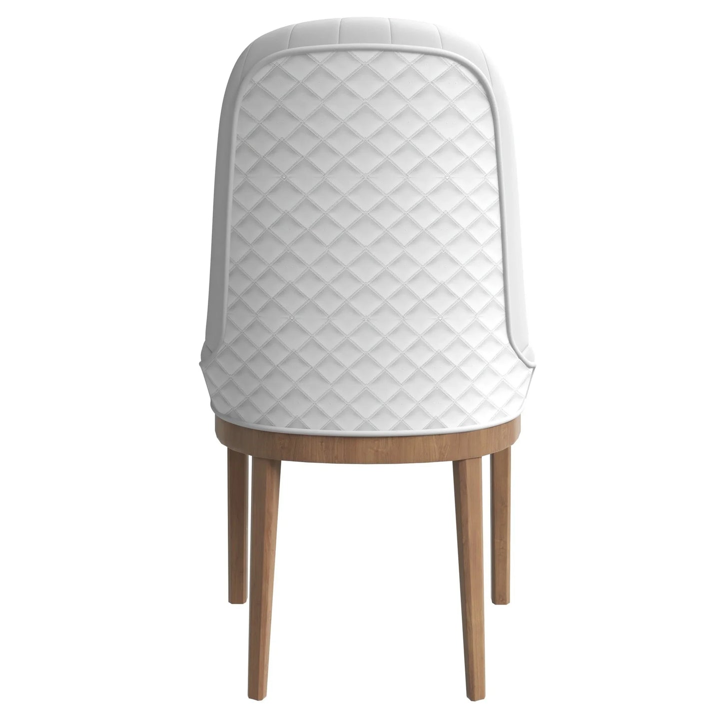 Verisma Dining Chair Upholstered in Leather with Diamond Stitching Back Design - Elax Furniture