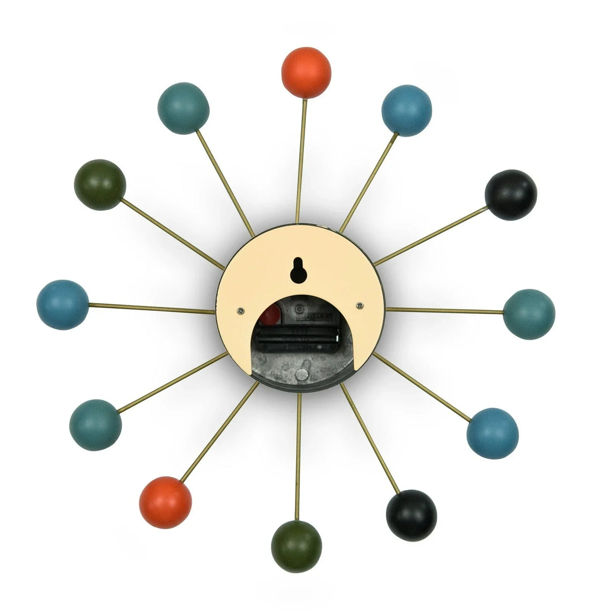 Concordia Modern Design Round Balls Silent Non-Ticking Wall Clock - Elax Furniture