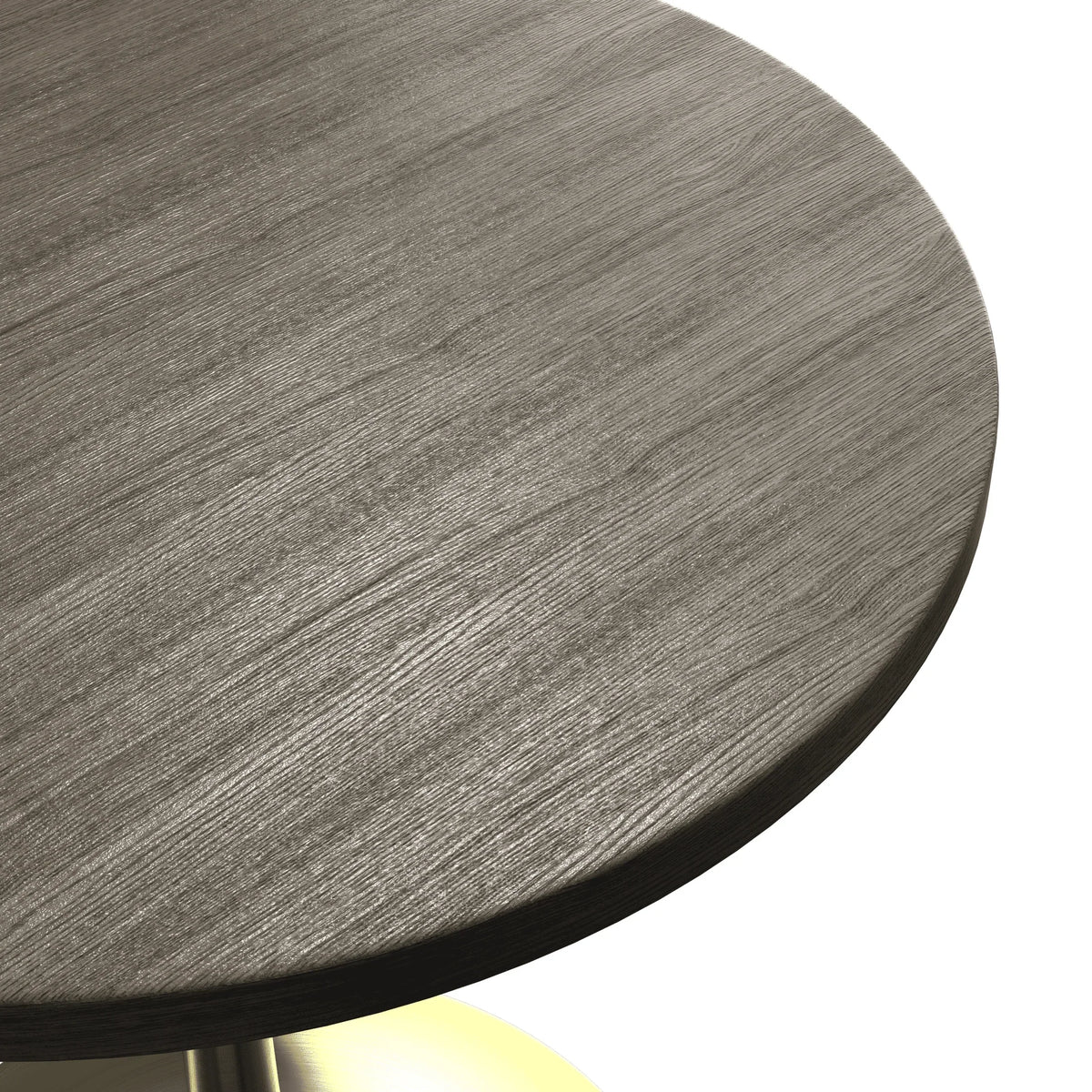 Verve Round Dining Table with MDF/Sintered Stone/Resin Tabletop in Gold Stainless Steel Pedestal Base - Elax Furniture