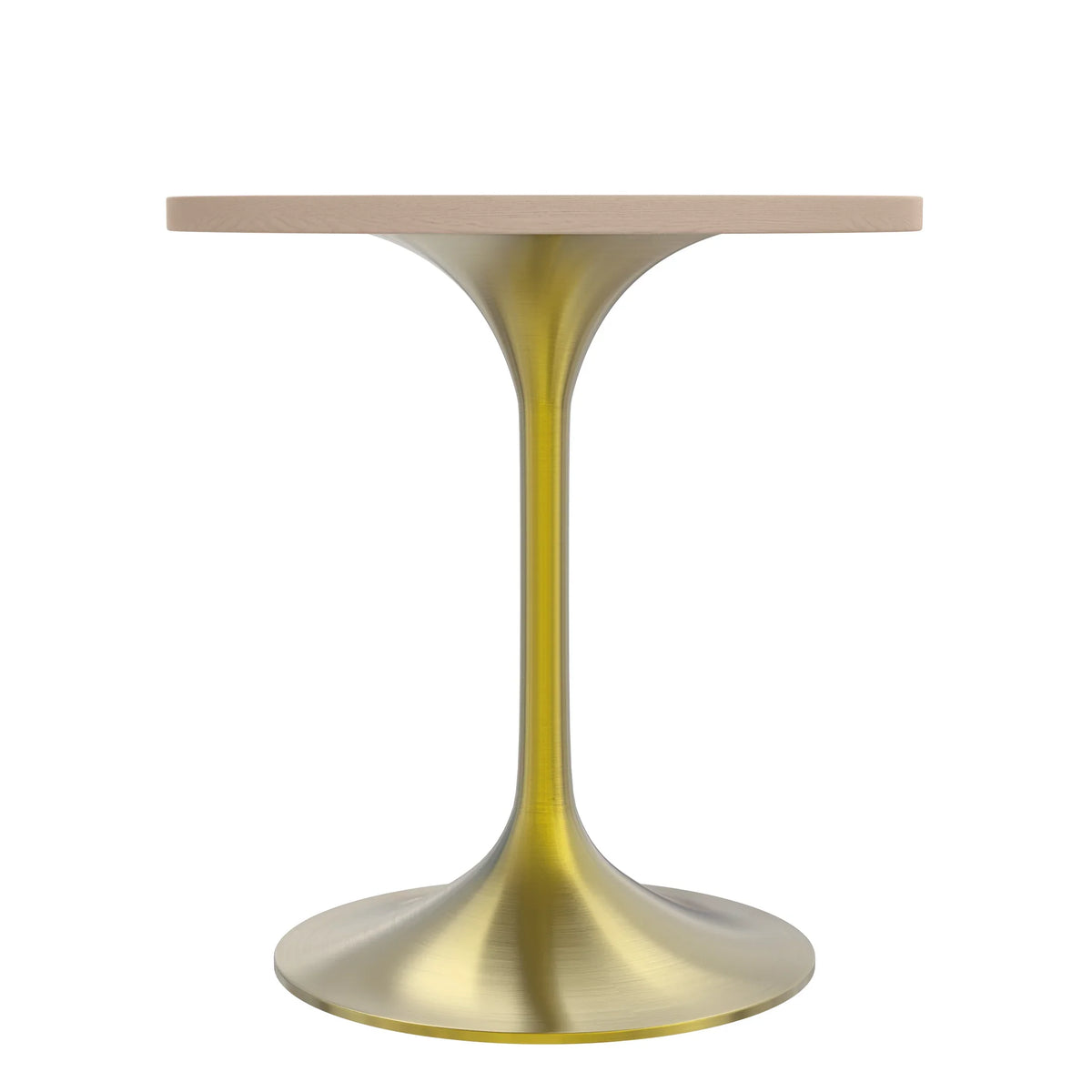 Verve Round Dining Table with MDF/Sintered Stone/Resin Tabletop in Gold Stainless Steel Pedestal Base - Elax Furniture