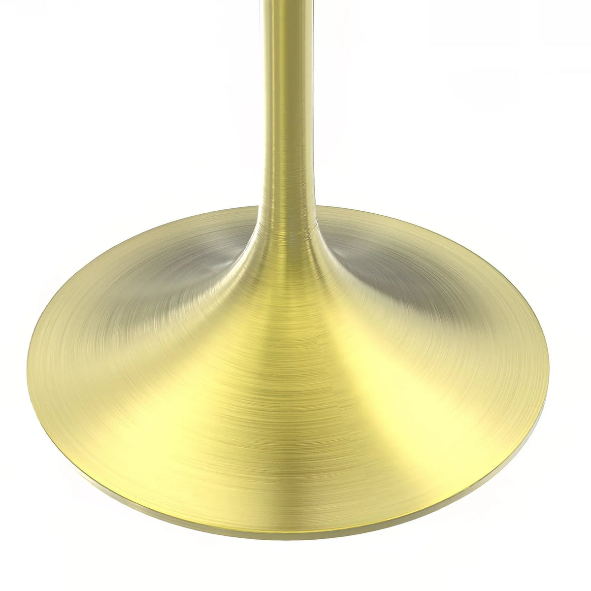 Verve Square Dining Table with a Laminated White Marbleized Tabletop and Brushed Gold Stainless Steel Base - Elax Furniture