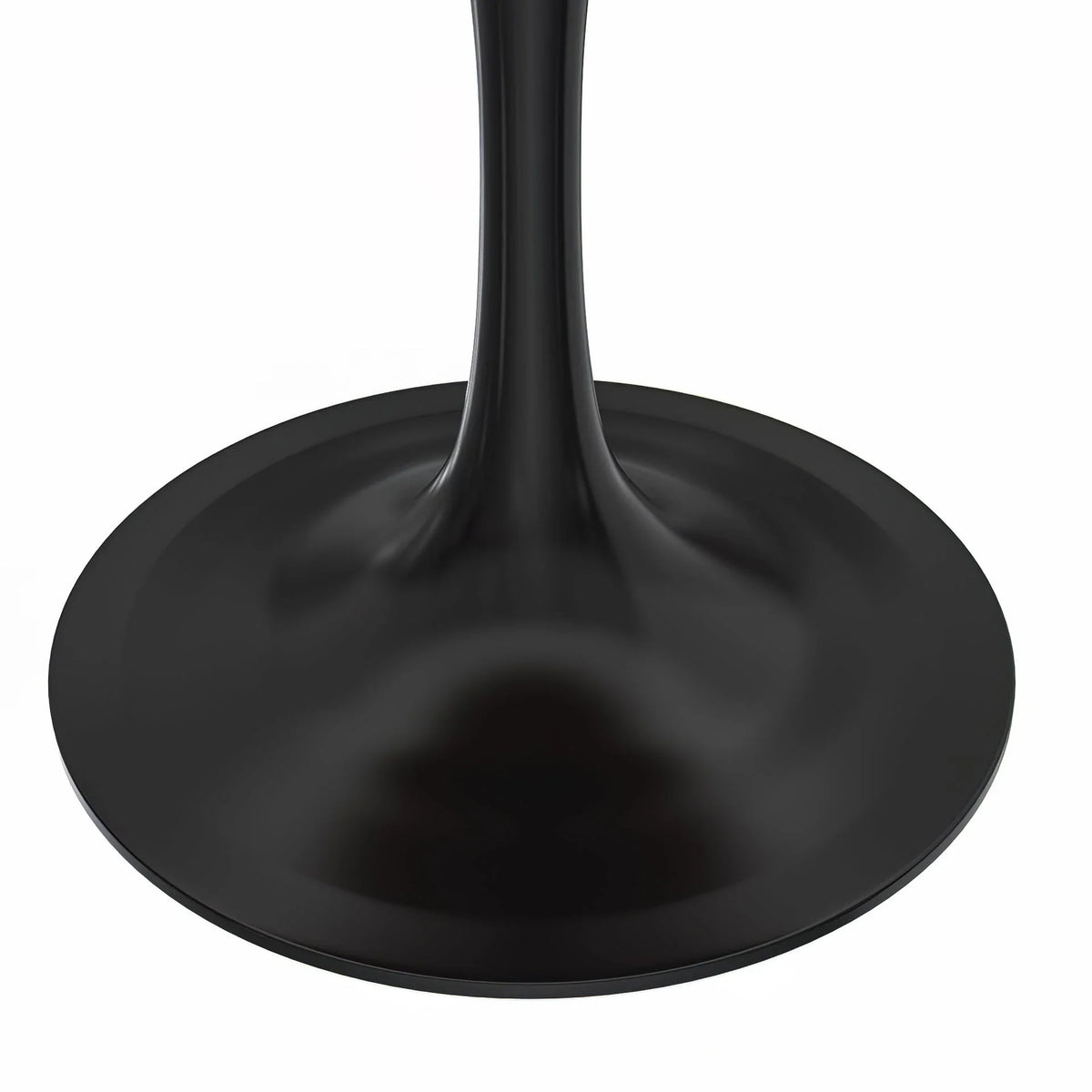 Verve Round Dining Table with MDF/Sintered Stone/Resin Tabletop in Black Stainless Steel Pedestal Base - Elax Furniture