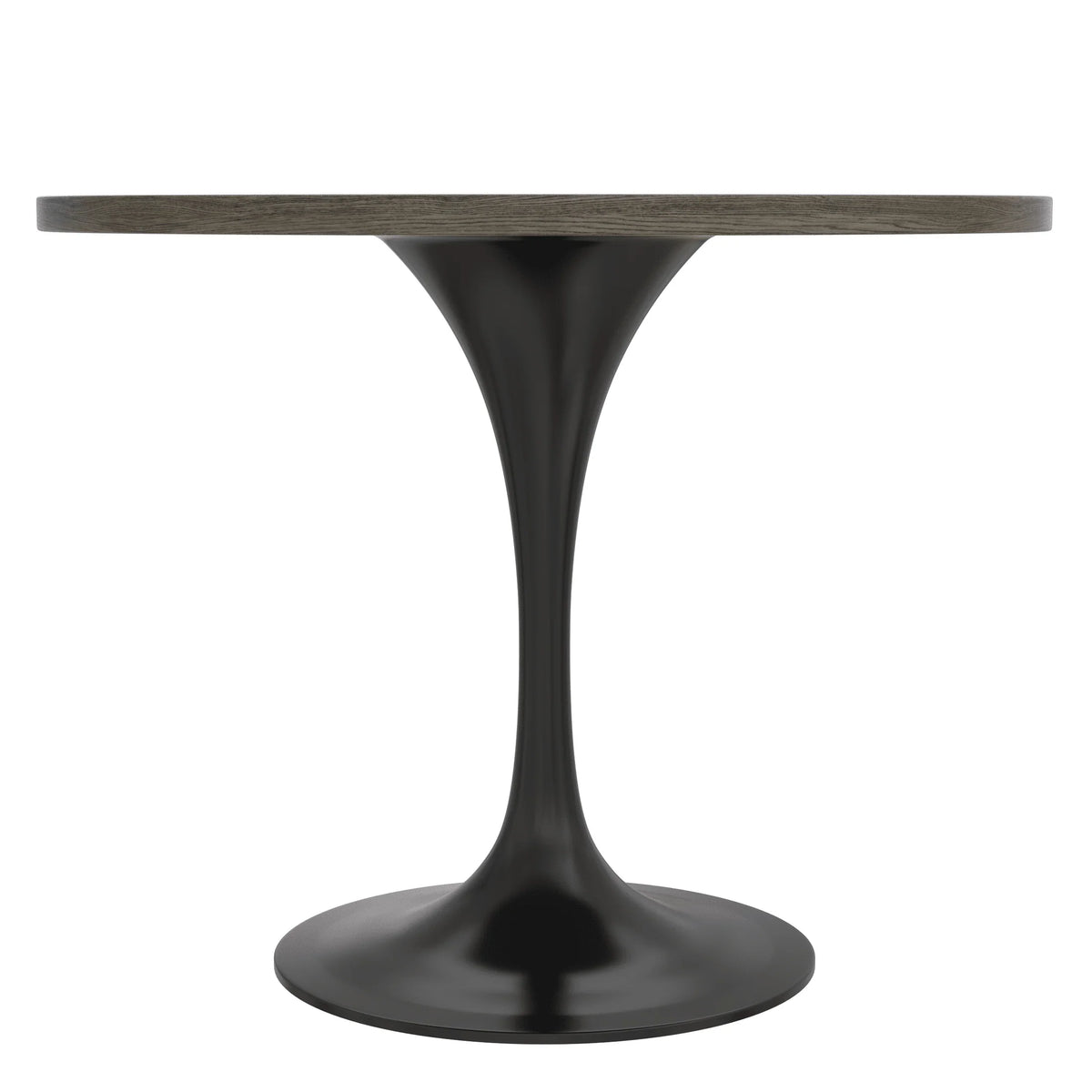 Verve Round Dining Table with MDF/Sintered Stone/Resin Tabletop in Black Stainless Steel Pedestal Base - Elax Furniture