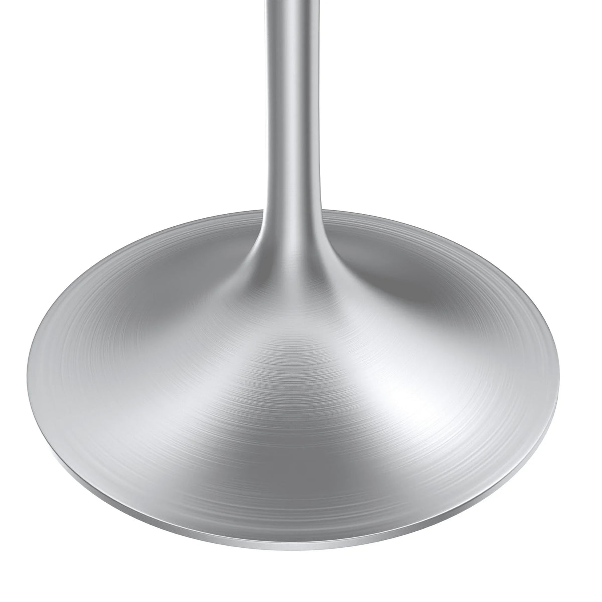 Verve Round Dining Table with MDF/Sintered Stone/Resin Tabletop in Silver Stainless Steel Pedestal Base - Elax Furniture