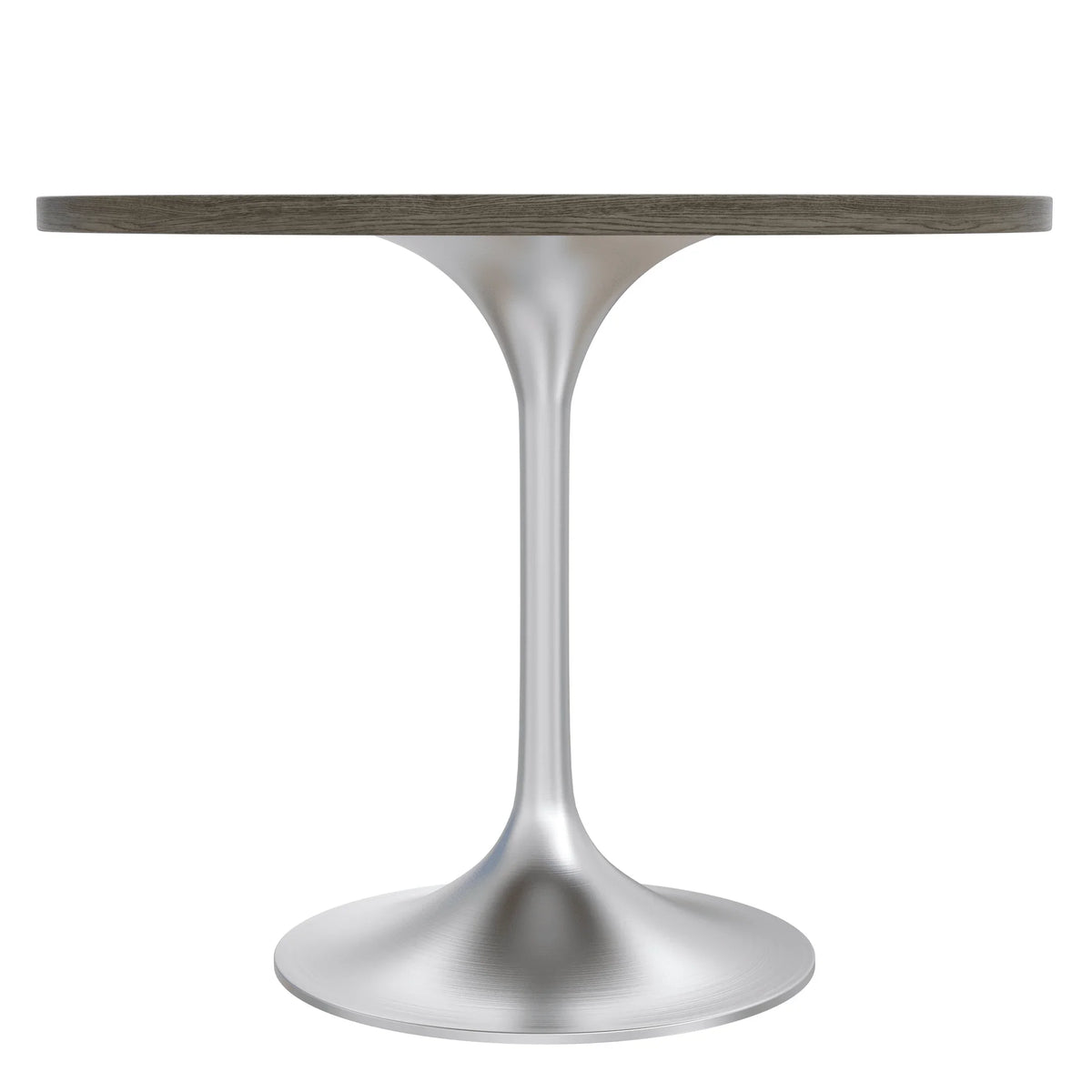 Verve Round Dining Table with MDF/Sintered Stone/Resin Tabletop in Silver Stainless Steel Pedestal Base - Elax Furniture