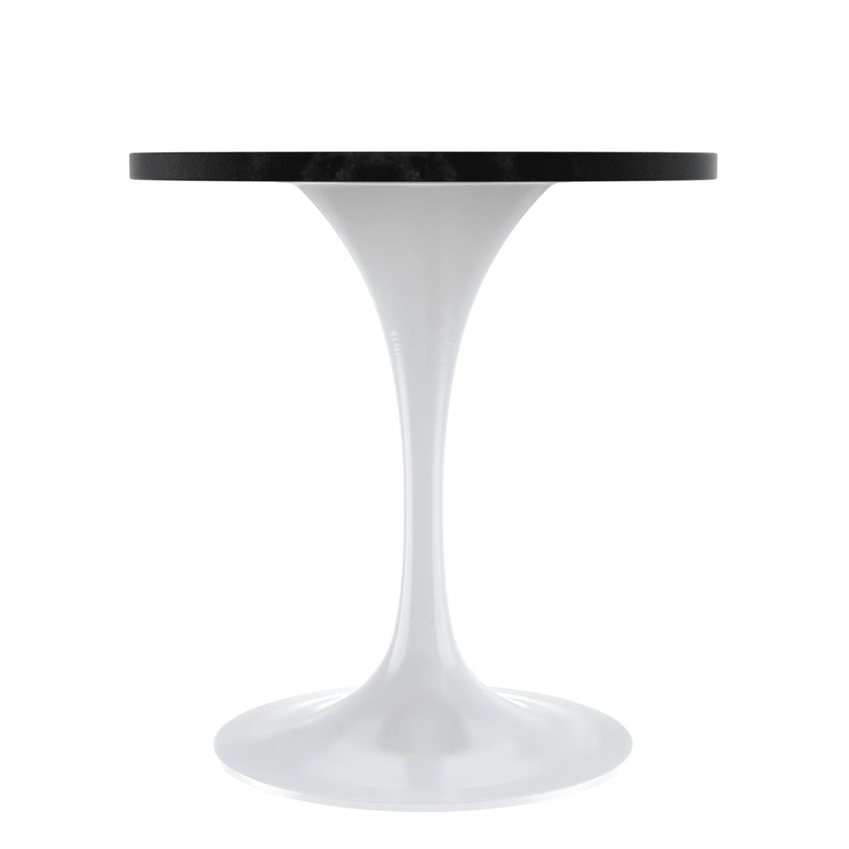 Verve Round Dining Table with MDF/Sintered Stone/Resin Tabletop in White Stainless Steel Pedestal Base - Elax Furniture