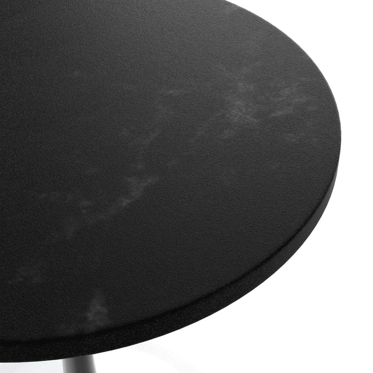 Verve Round Dining Table with MDF/Sintered Stone/Resin Tabletop in White Stainless Steel Pedestal Base - Elax Furniture