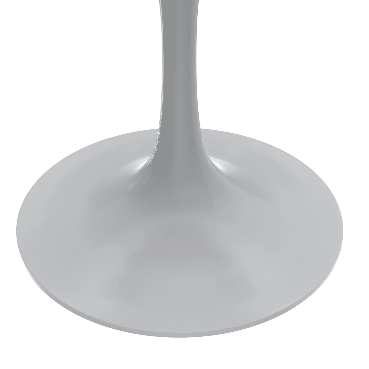 Verve Round Dining Table with MDF/Sintered Stone/Resin Tabletop in White Stainless Steel Pedestal Base - Elax Furniture