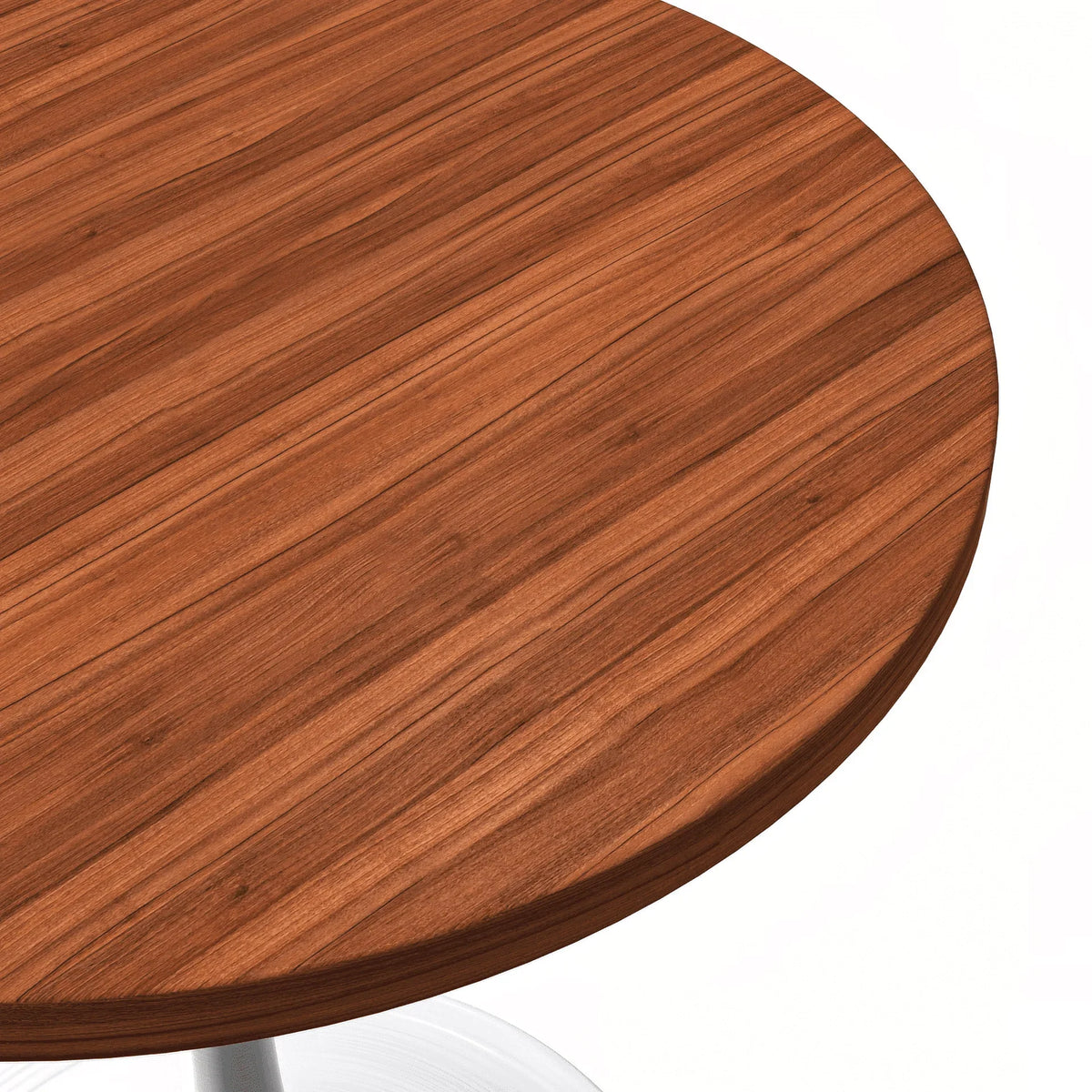 Verve Round Dining Table with MDF/Sintered Stone/Resin Tabletop in White Stainless Steel Pedestal Base - Elax Furniture