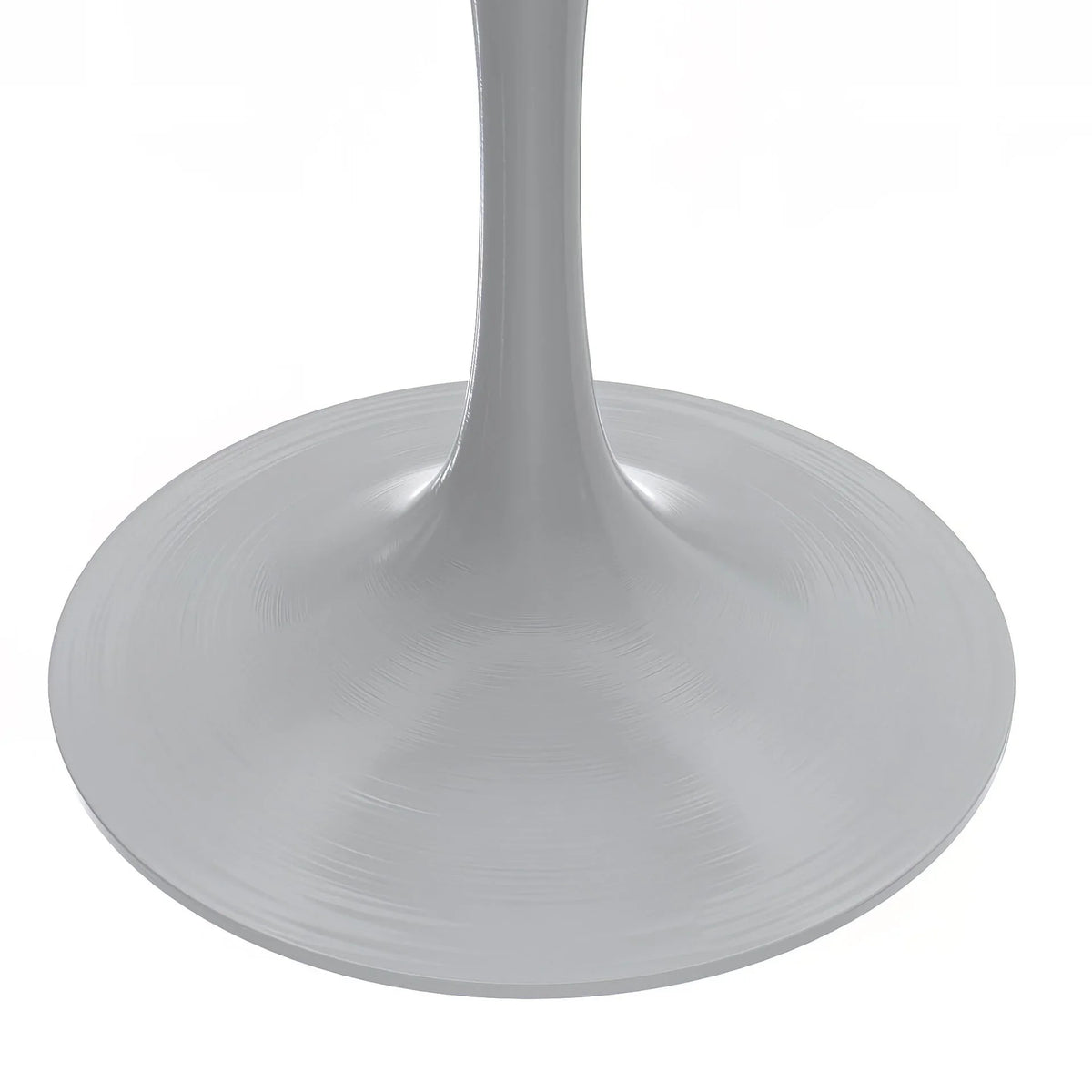 Verve Round Dining Table with MDF/Sintered Stone/Resin Tabletop in White Stainless Steel Pedestal Base - Elax Furniture
