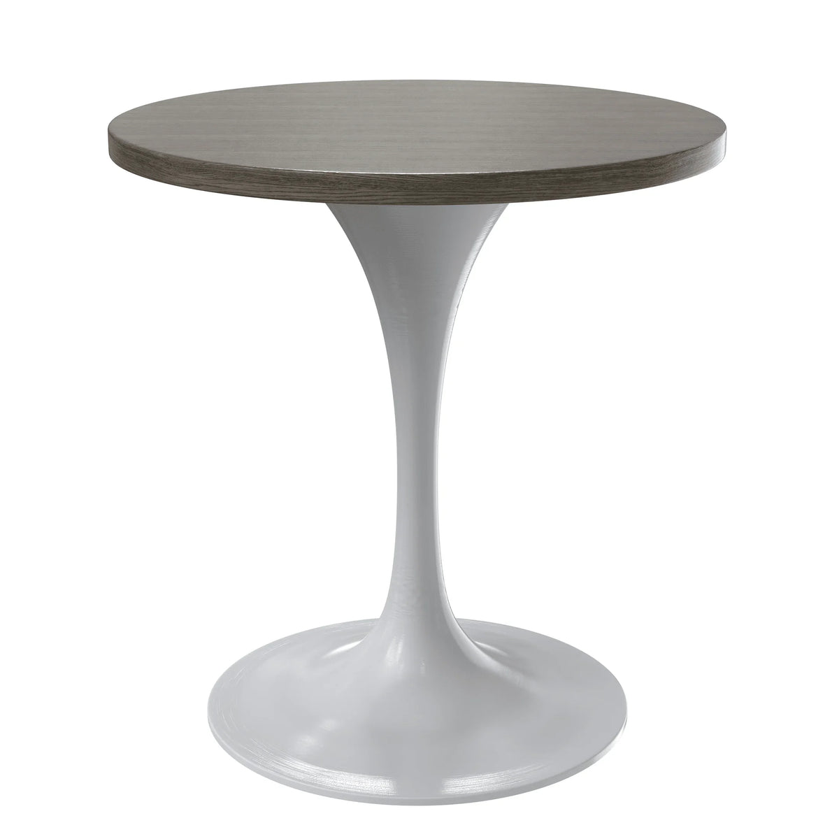 Verve Round Dining Table with MDF/Sintered Stone/Resin Tabletop in White Stainless Steel Pedestal Base - Elax Furniture