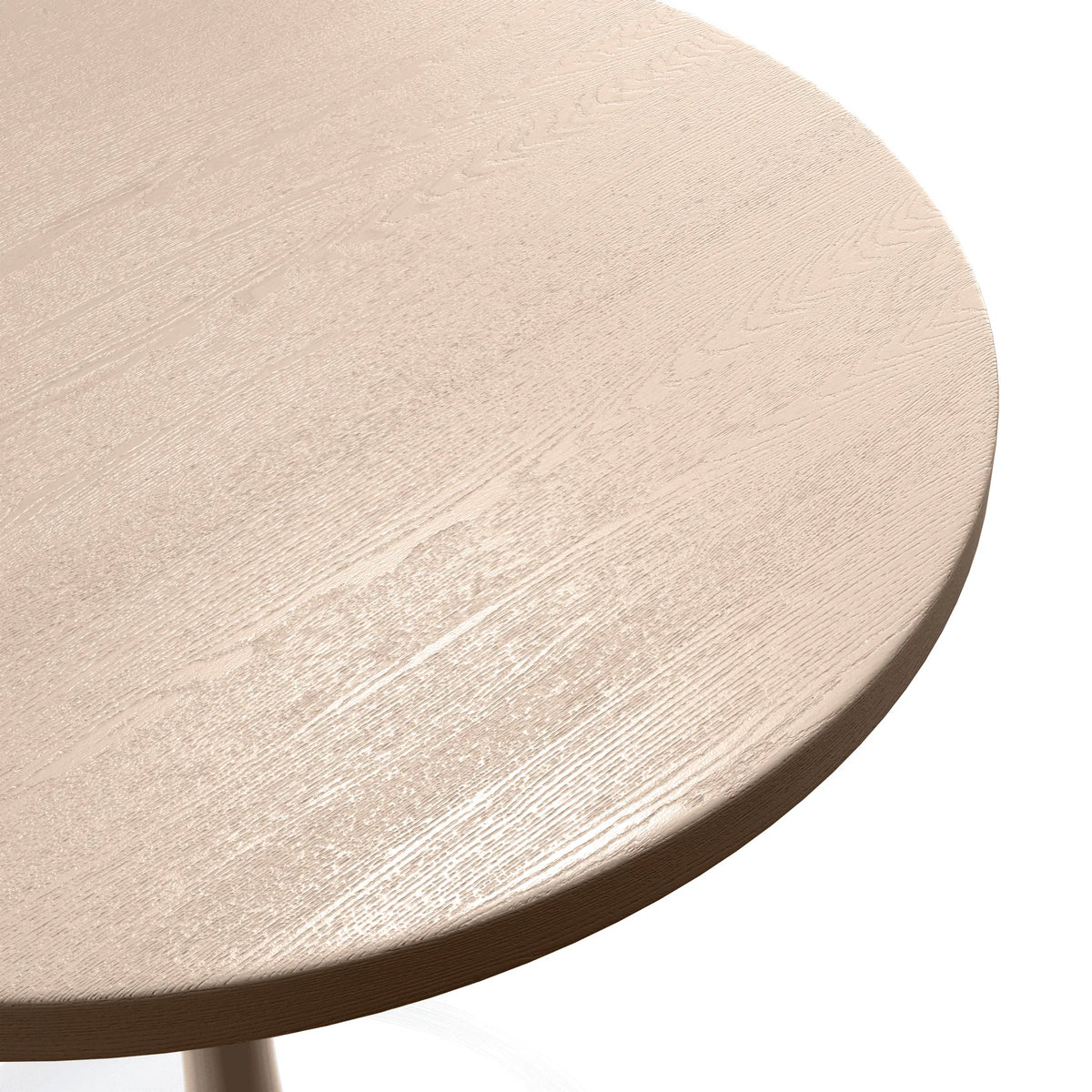 Verve Round Dining Table with MDF/Sintered Stone/Resin Tabletop in White Stainless Steel Pedestal Base - Elax Furniture