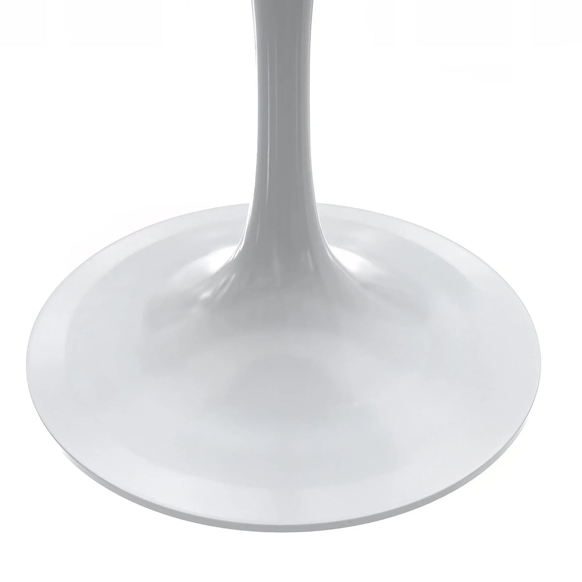 Verve Round Dining Table with MDF/Sintered Stone/Resin Tabletop in White Stainless Steel Pedestal Base - Elax Furniture