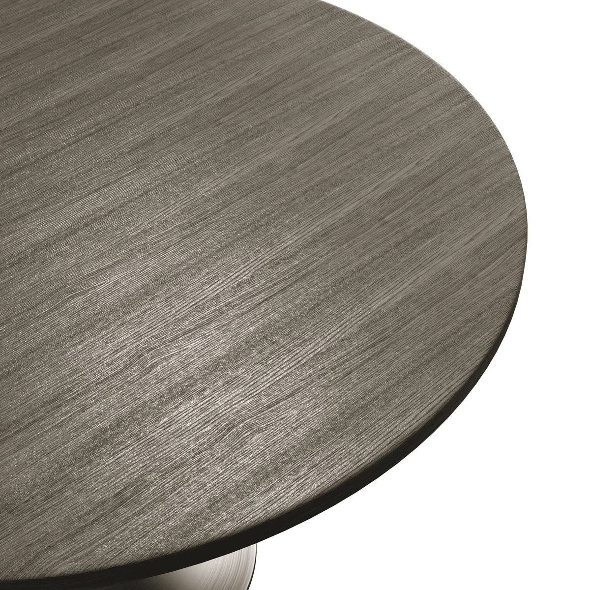 Verve Round Dining Table with MDF/Sintered Stone/Resin Tabletop in Silver Stainless Steel Pedestal Base - Elax Furniture