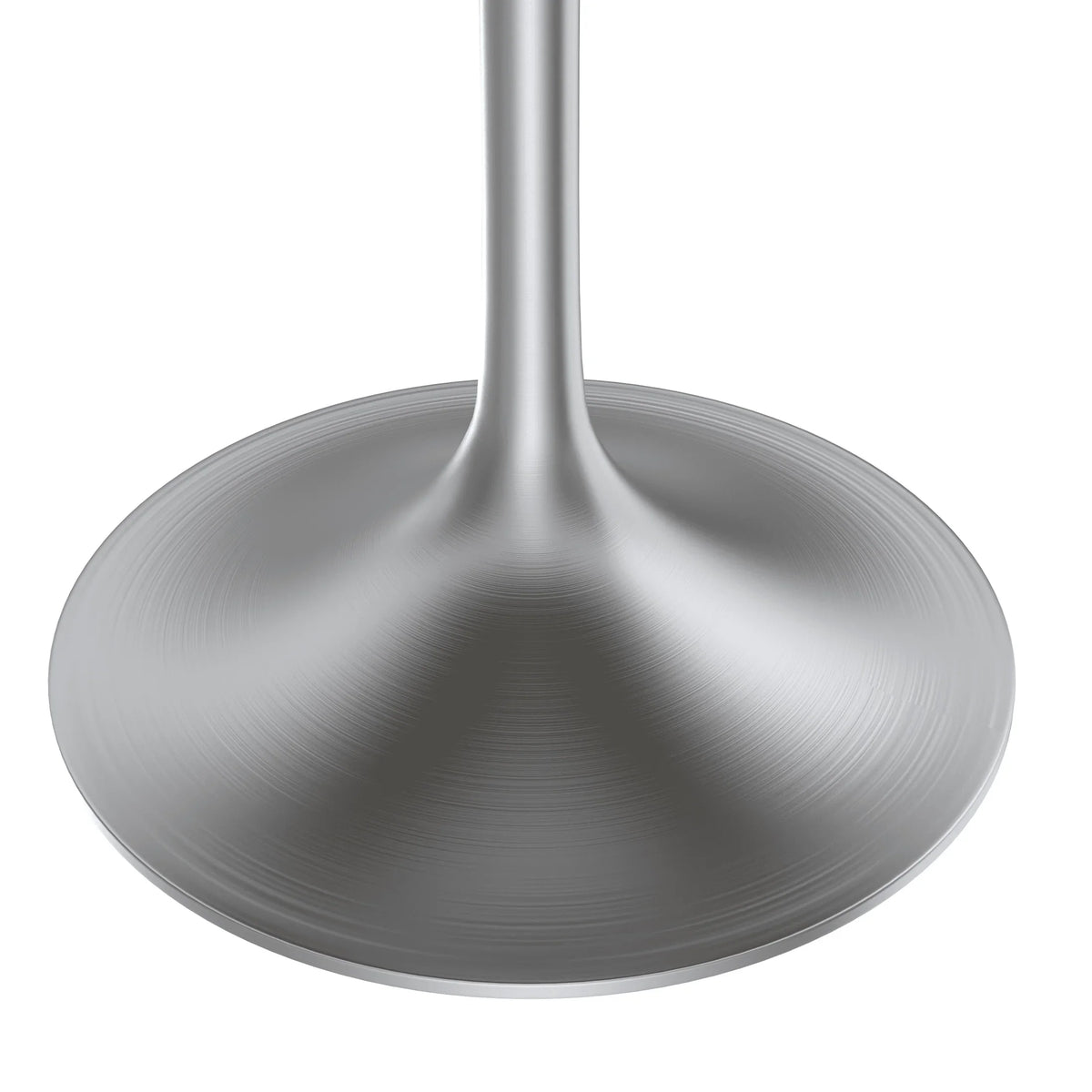 Verve Round Dining Table with MDF/Sintered Stone/Resin Tabletop in Silver Stainless Steel Pedestal Base - Elax Furniture