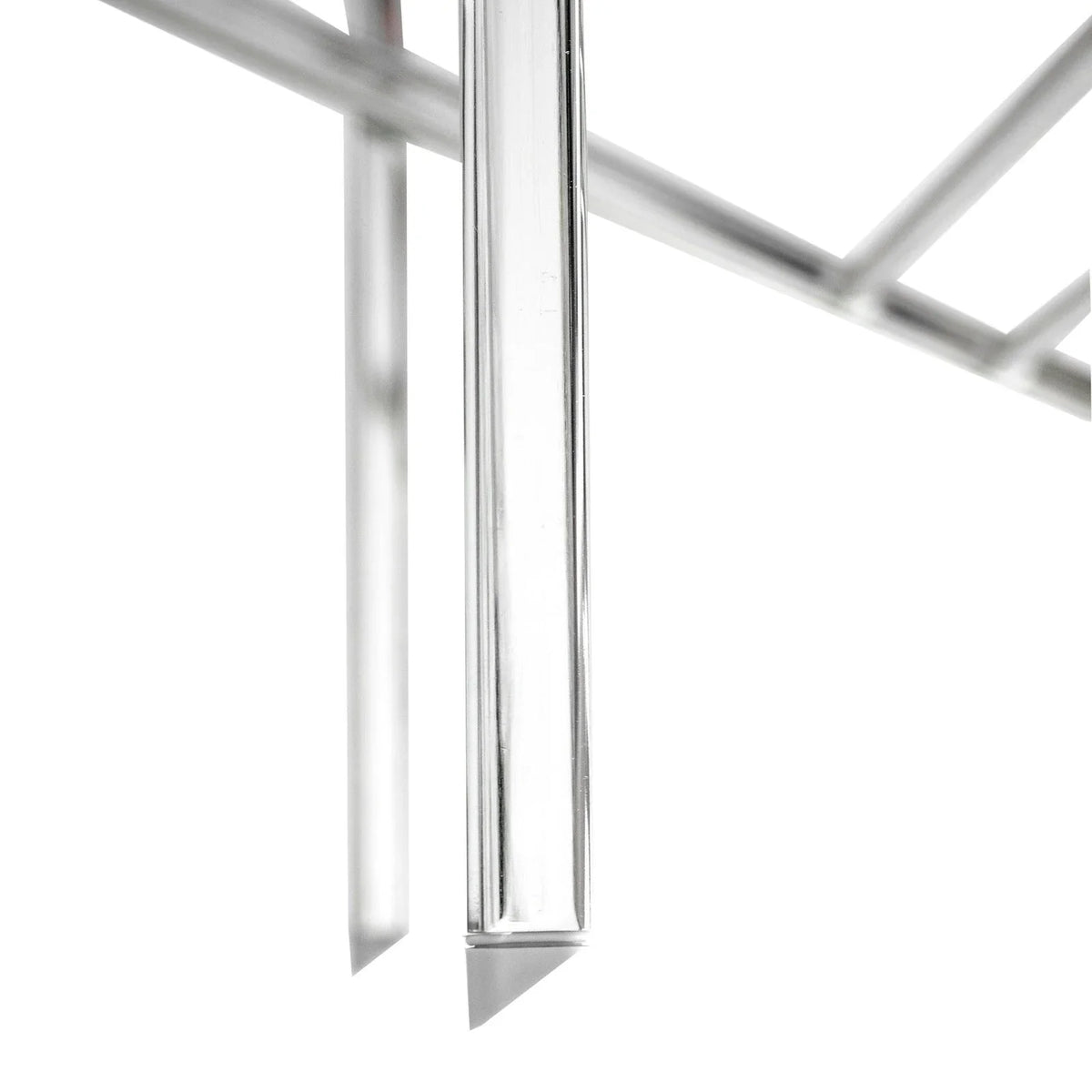 Victorian Acrylic Foldable End Side Table Tray with Chrome Metal Legs - Elax Furniture