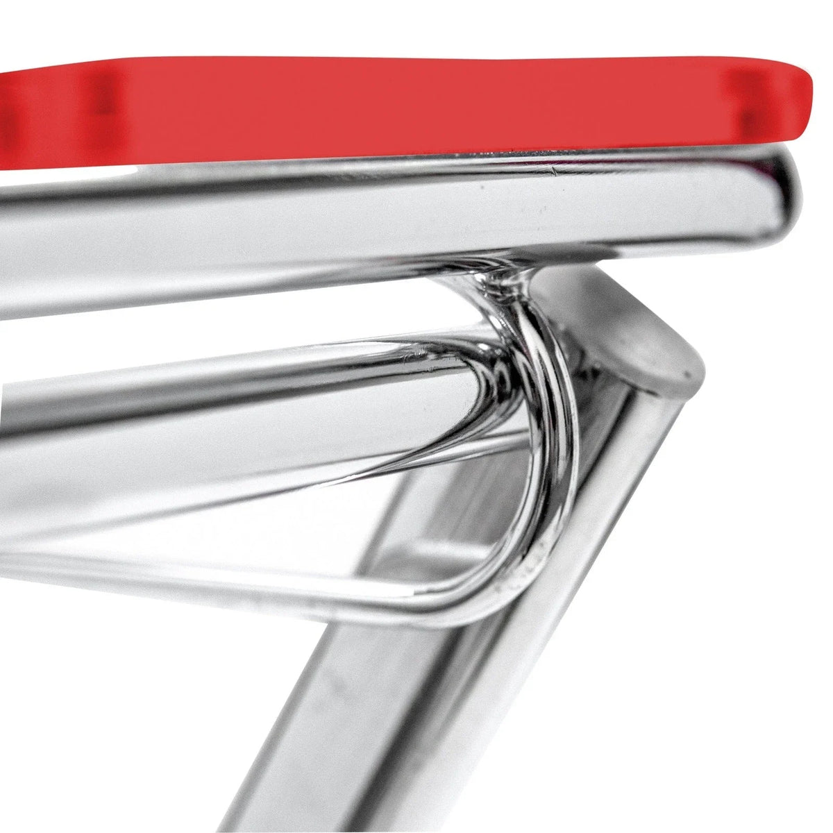 Victorian Acrylic Foldable End Side Table Tray with Chrome Metal Legs - Elax Furniture