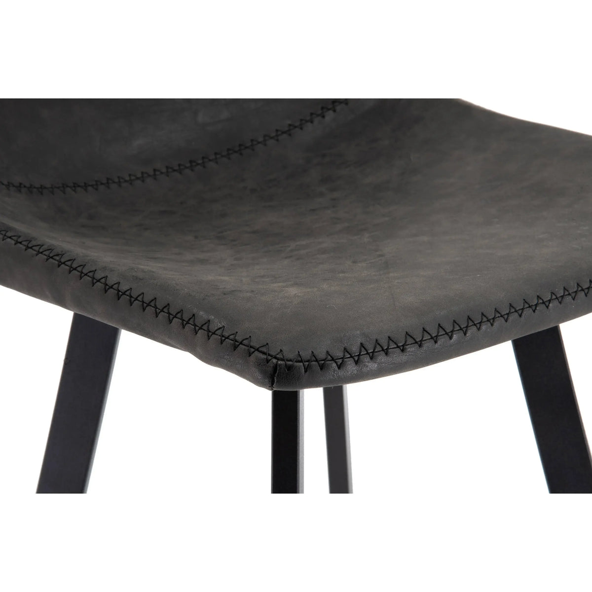 Elland 5-Piece Bar-Height Dining Set with Round MDF Bar Table and Leather Bar Stools - Elax Furniture