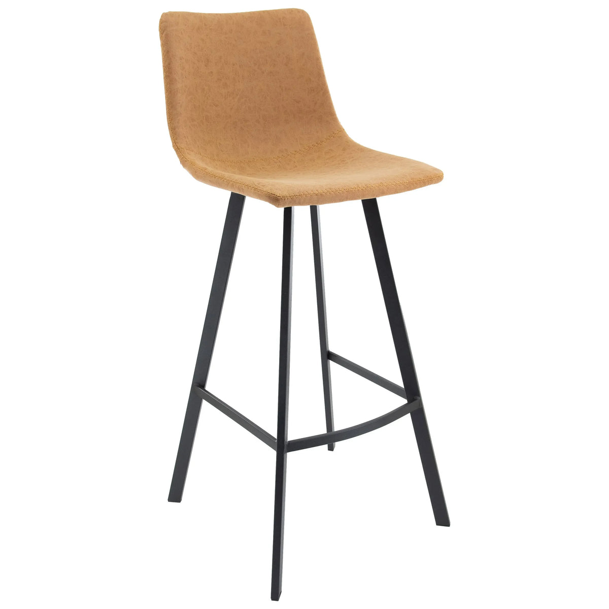 Elland 5-Piece Bar-Height Dining Set with Round MDF Bar Table and Leather Bar Stools - Elax Furniture