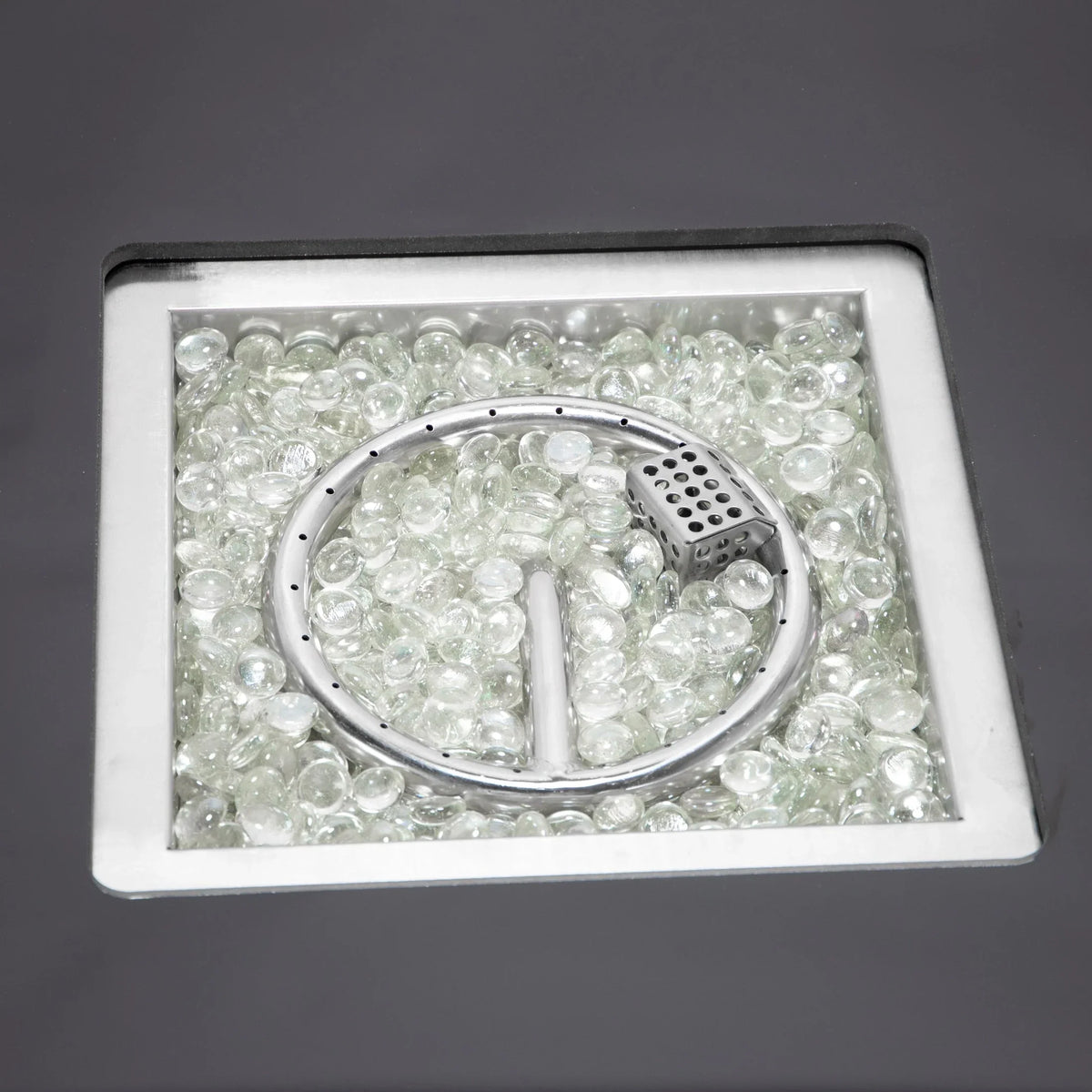 Walbrooke Aluminum Patio Conversation With Fire Pit Table & Tank Holder - Elax Furniture