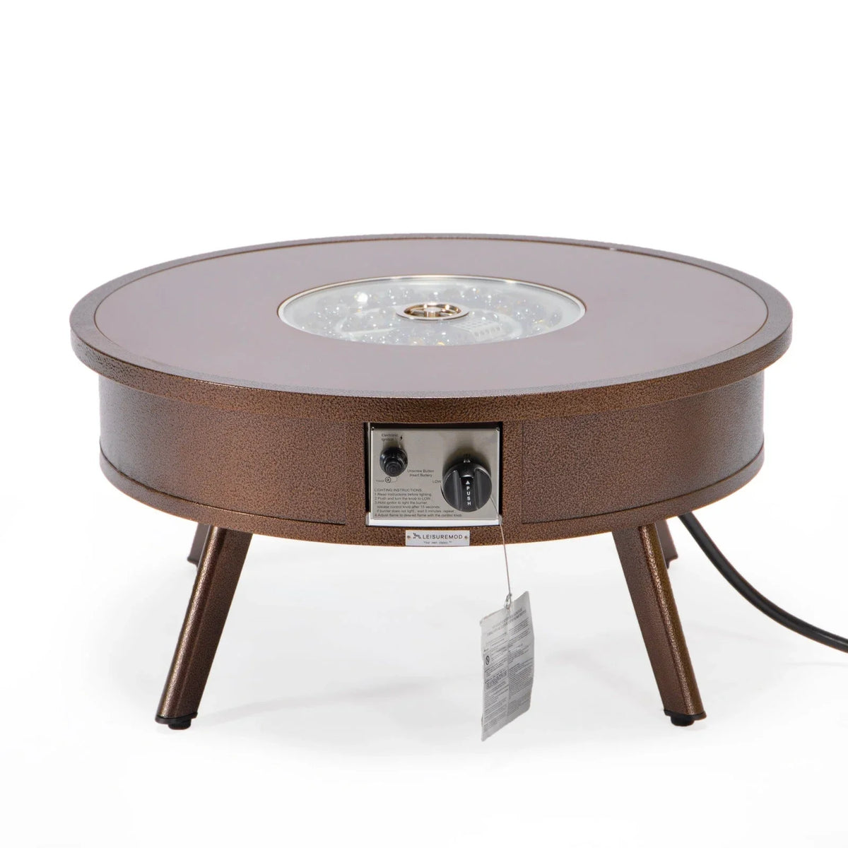 Walbrooke Outdoor Patio Round Fire Pit and Tank Holder - Elax Furniture