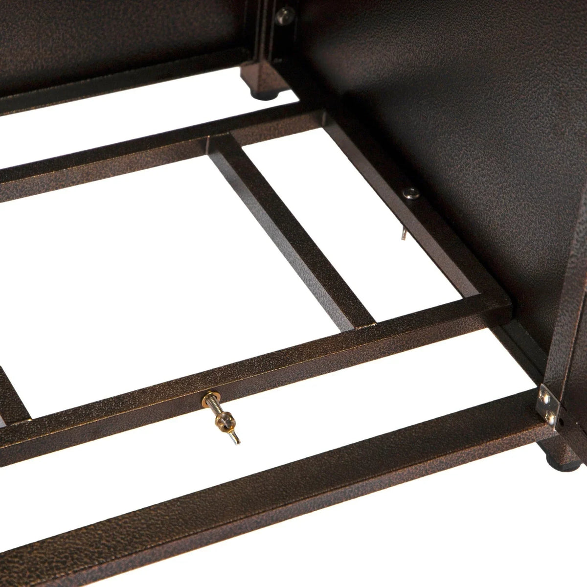 Walbrooke Modern Square Tank Holder Table with Tempered Glass Top and Powder Coated Aluminum Slats - Elax Furniture