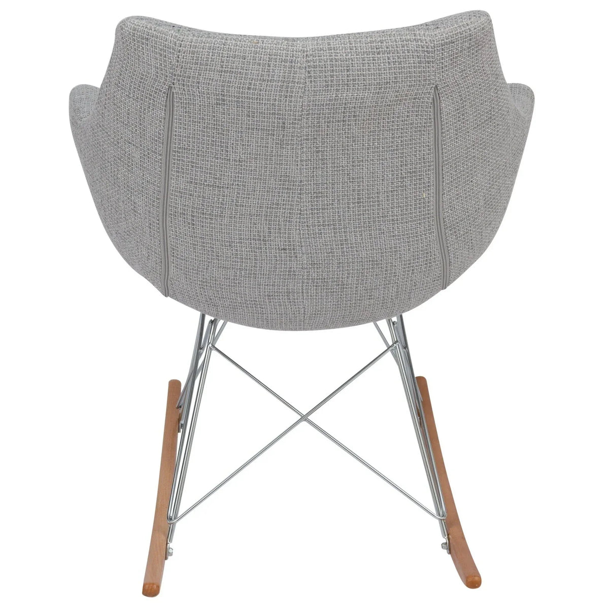 Willow Modern Petite Twill Upholstered Fabric/Velvet with Eiffel Base Rocking Chair - Elax Furniture