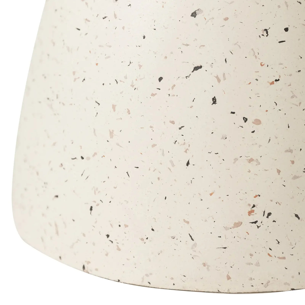 Wisp 16" Modern Wide Round Fiberstone Hourglass Design Side Table