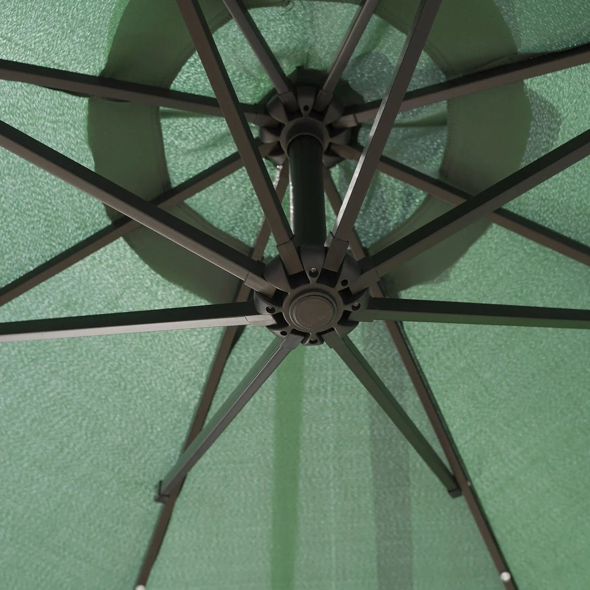 Willry Modern Outdoor 10 Ft Offset Cantilever Hanging Patio Umbrella With Solar Powered LED - Elax Furniture