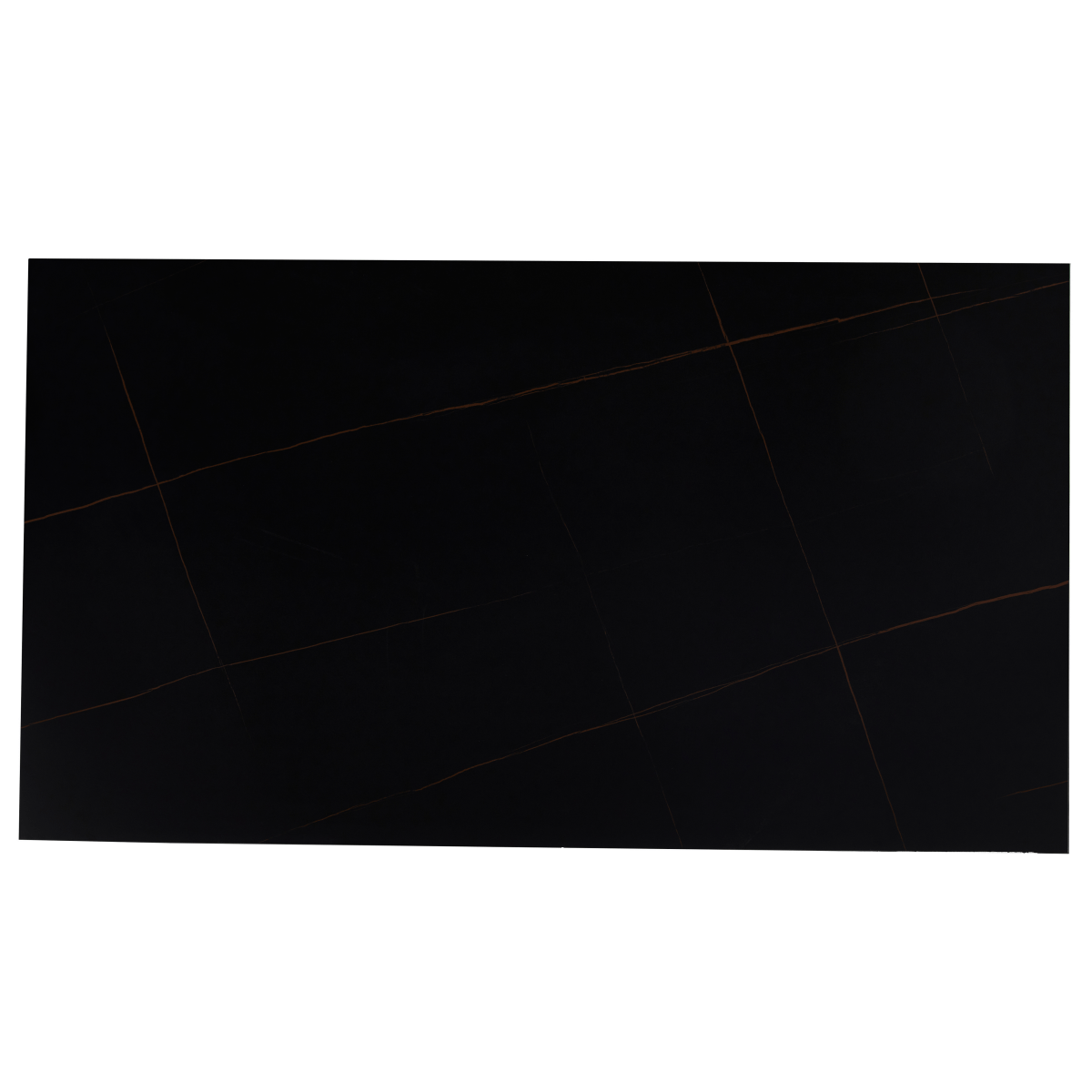 Zayle Rectangular Dining Table with a Sintered Stone Tabletop and a Stainless Steel Base Gold Black Gold Dining Table Leisuremod