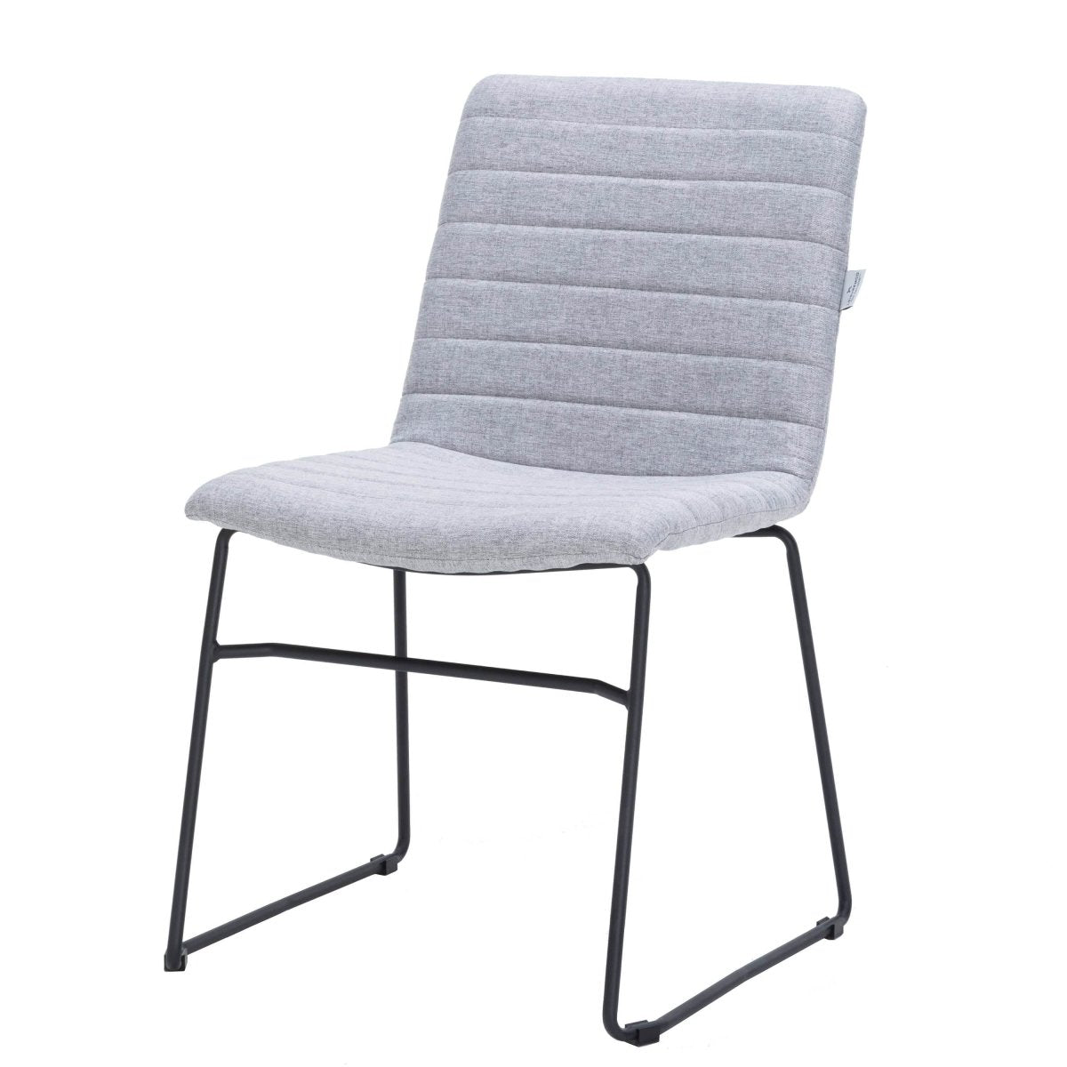 Zylar Leather/Polyester Office Guest Chair with Powder-Coated Stainless Steel Base Grey Office Chair Leisuremod