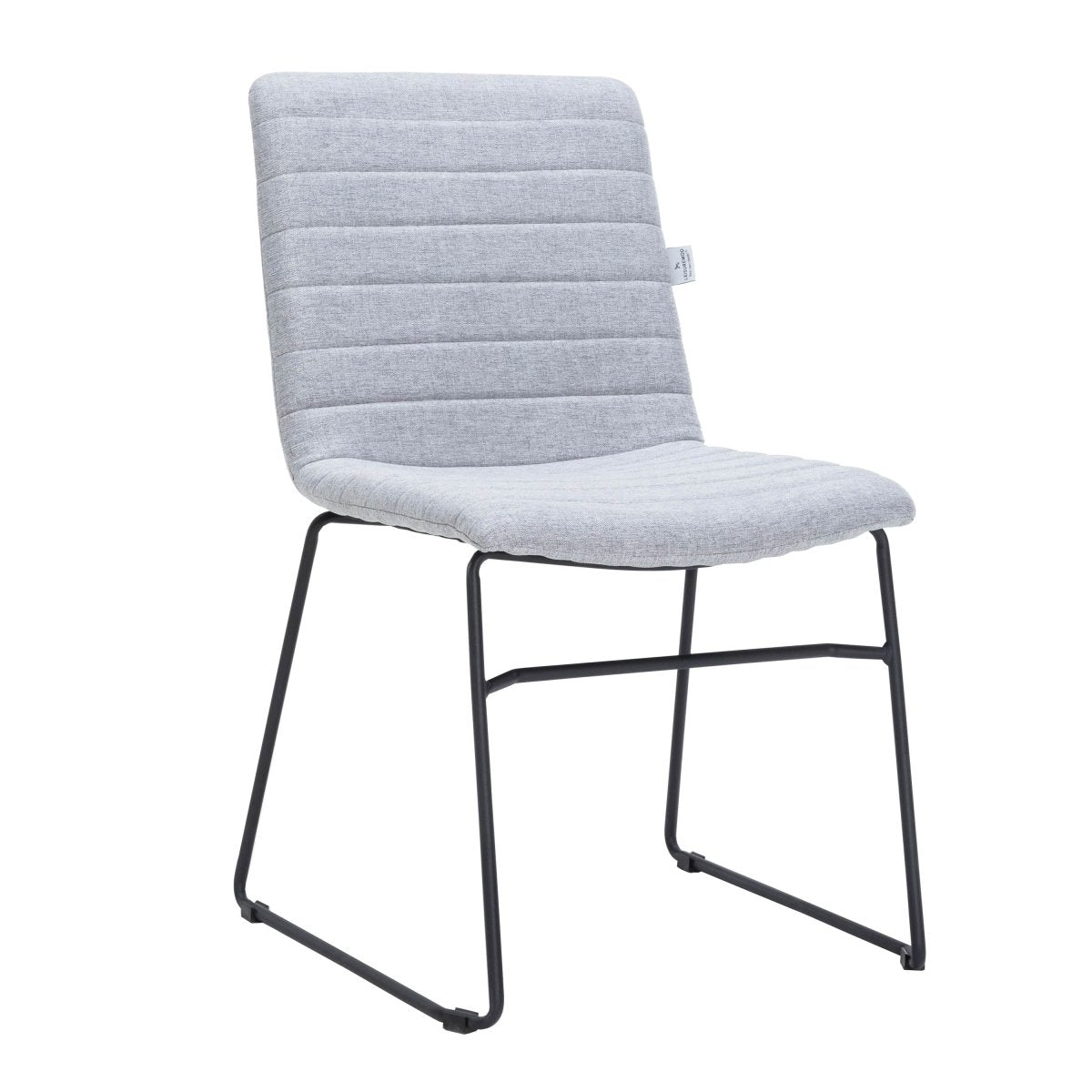 Zylar Leather/Polyester Office Guest Chair with Powder-Coated Stainless Steel Base Grey Office Chair Leisuremod
