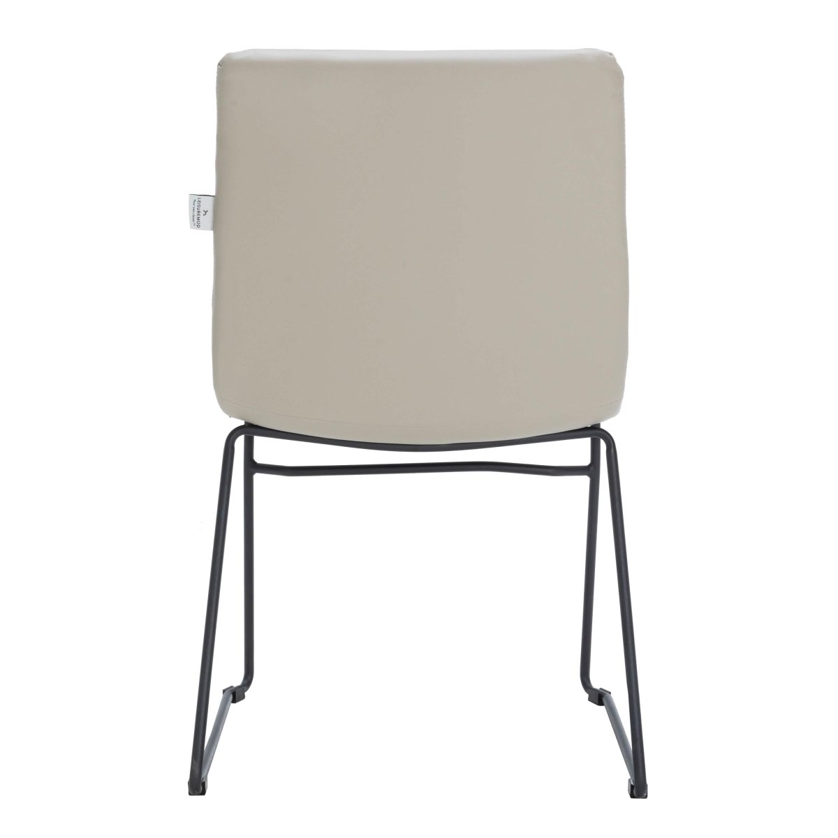 Zylar Leather/Polyester Office Guest Chair with Powder-Coated Stainless Steel Base Tan Office Chair Leisuremod