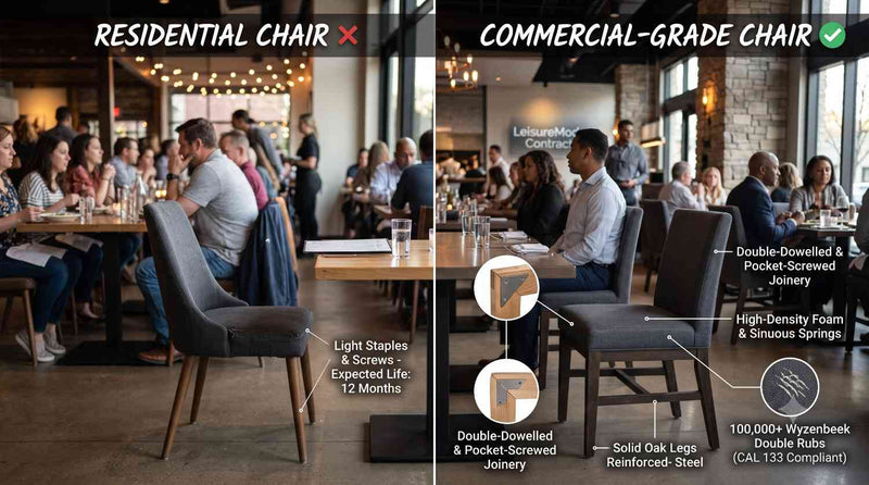 Commercial-Grade vs. Residential Furniture: What Businesses Get Wrong