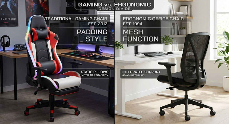 Gaming Chairs vs Ergonomic Office Chairs for Studying & Long Hours