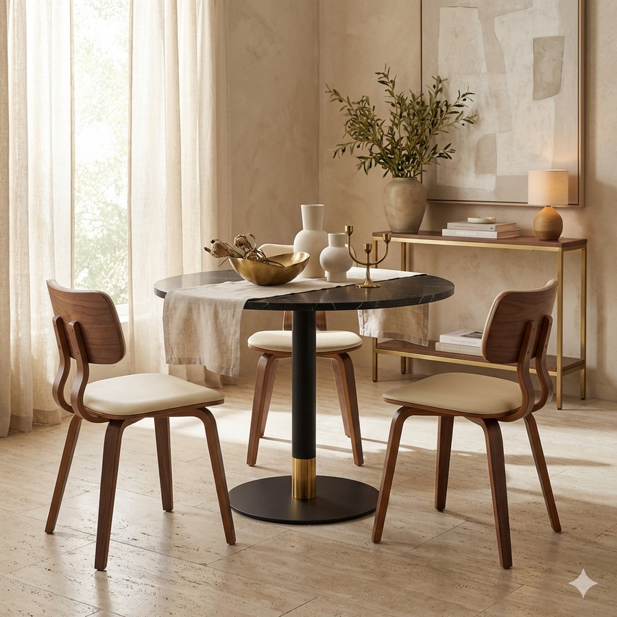 Roundtop Table with Dining Chairs