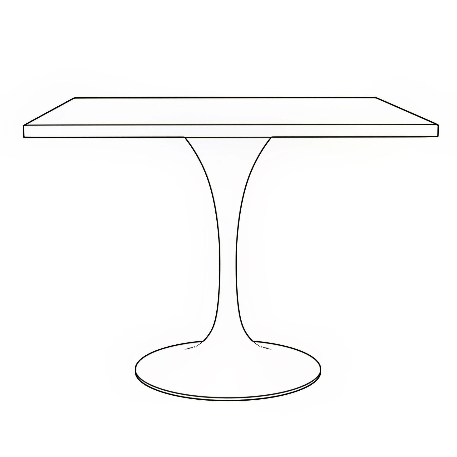 Verve Square Dining Table with a Laminated White Marbleized Tabletop and White Steel Pedestal Base - Elax Furniture