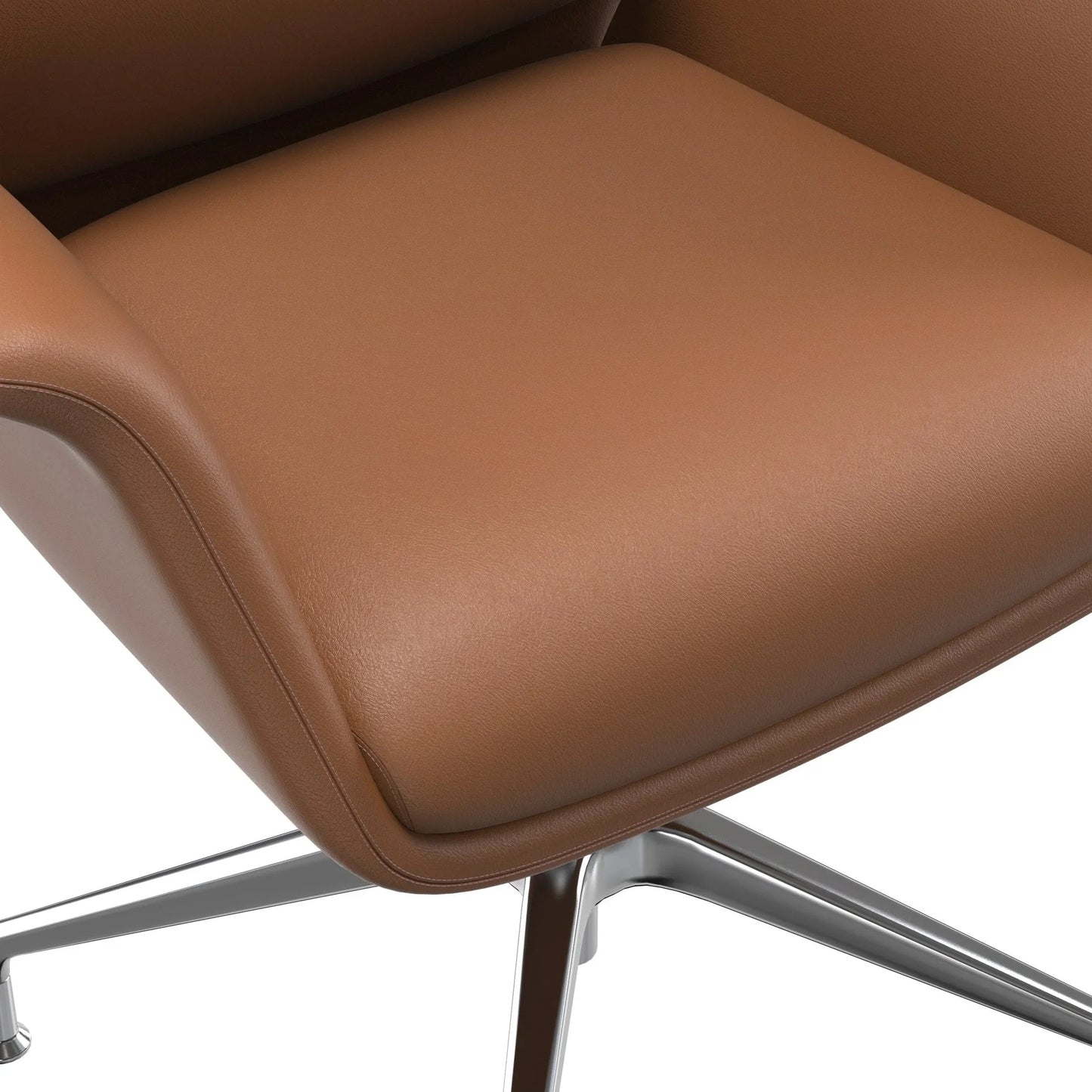 Summit Office Chair in Leather and Aluminum Frame with Adjustable Height and Swivel - Elax Furniture
