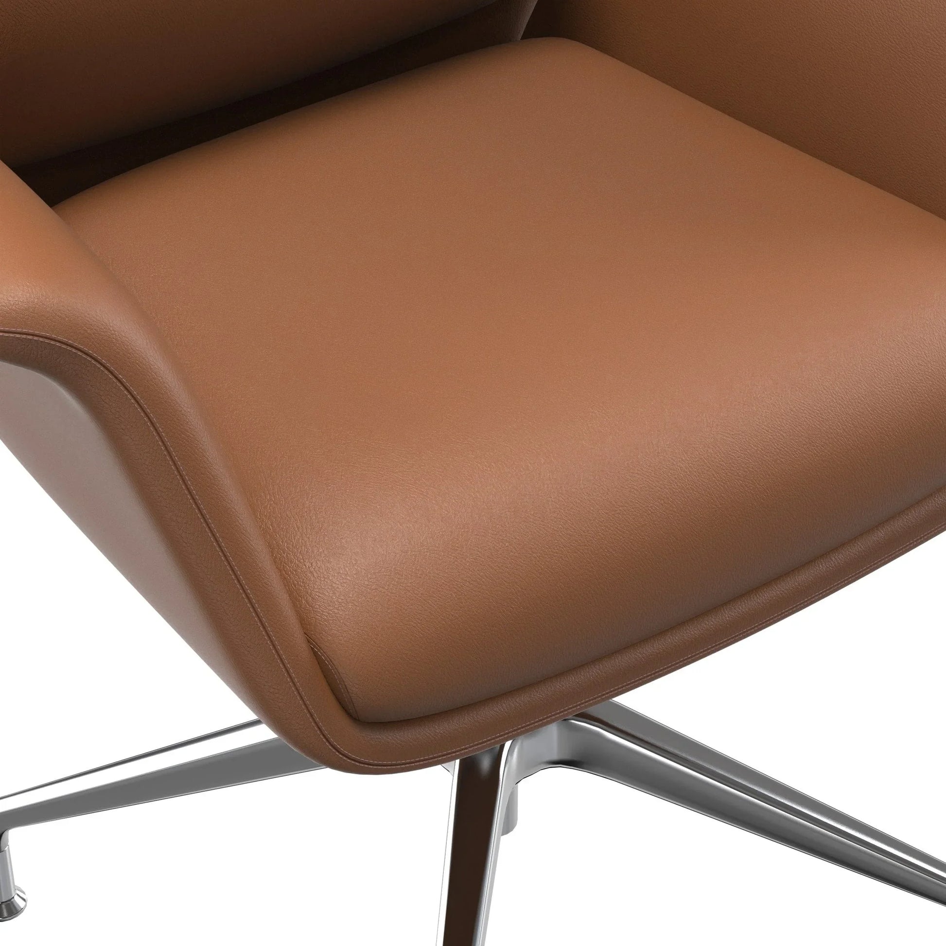 Summit Office Chair in Leather and Aluminum Frame with Adjustable Height and Swivel - Elax Furniture