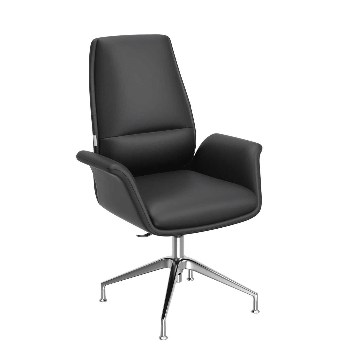 Summit Office Chair in Leather and Aluminum Frame with Adjustable Height and Swivel - Elax Furniture