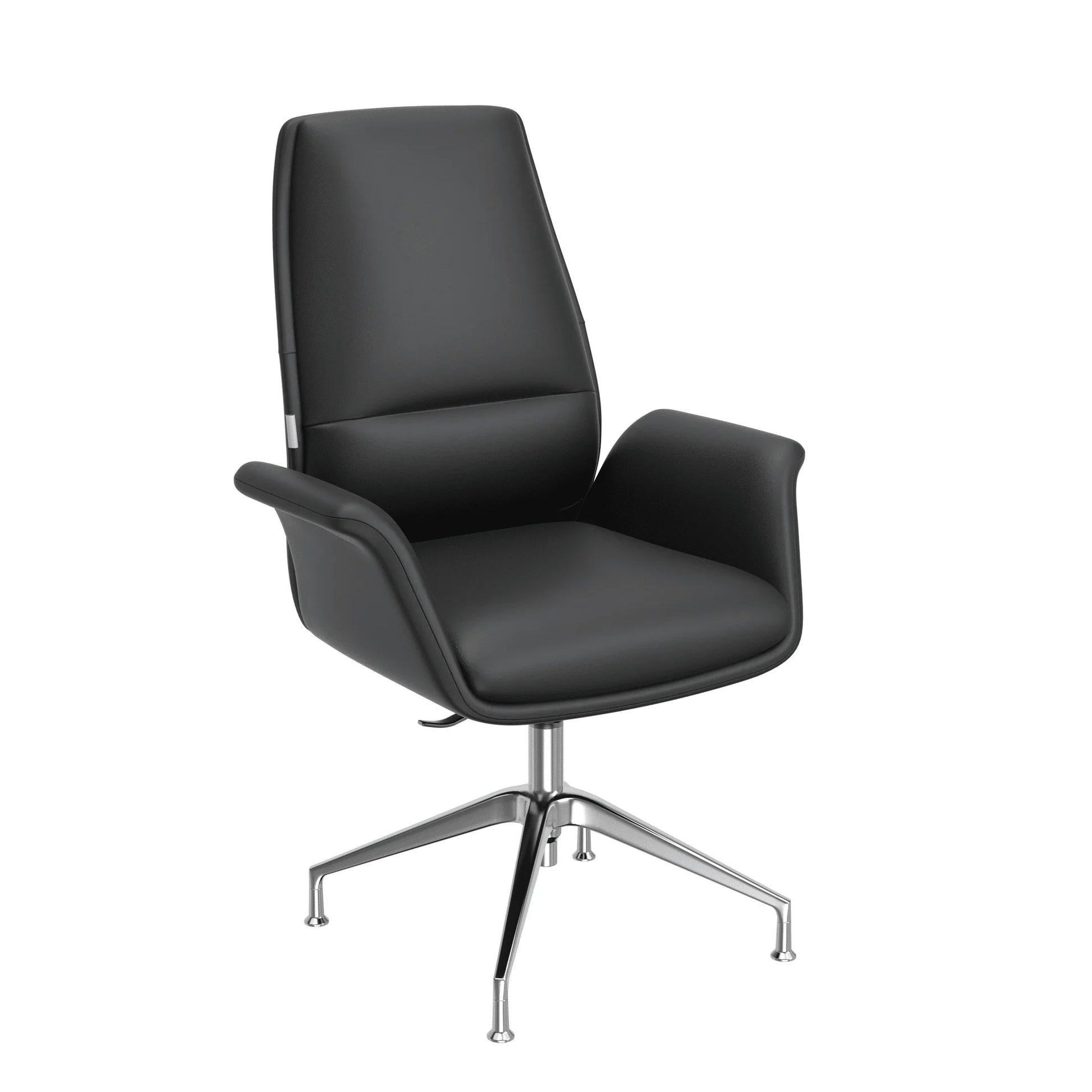 Summit Office Chair in Leather and Aluminum Frame with Adjustable Height and Swivel - Elax Furniture