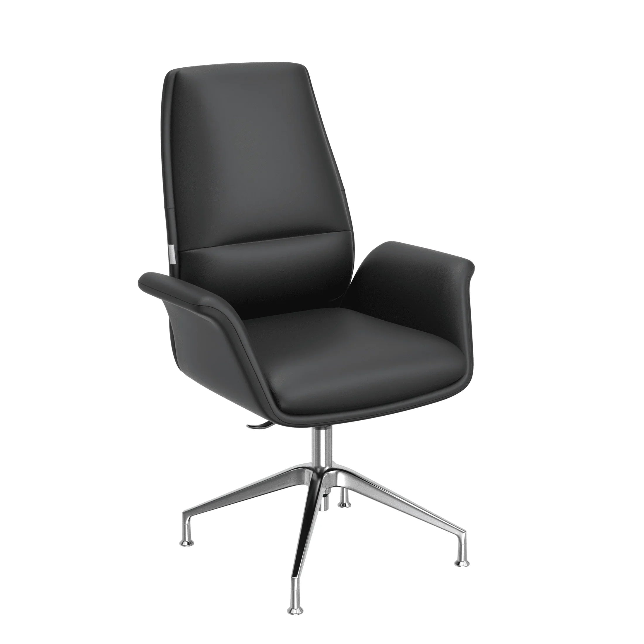 Summit Office Chair in Leather and Aluminum Frame with Adjustable Height and Swivel - Elax Furniture
