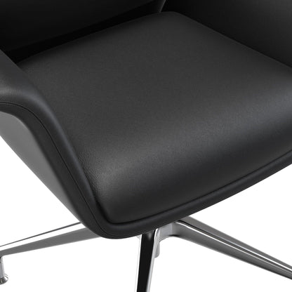 Summit Office Chair in Leather and Aluminum Frame with Adjustable Height and Swivel - Elax Furniture