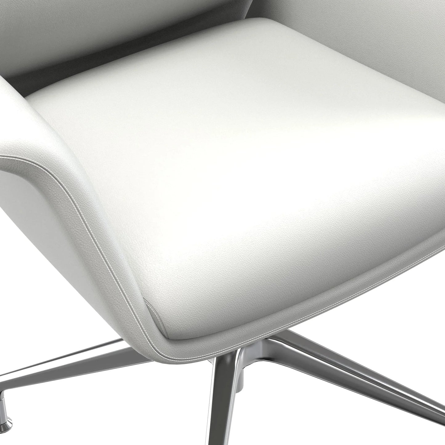 Summit Office Chair in Leather and Aluminum Frame with Adjustable Height and Swivel - Elax Furniture