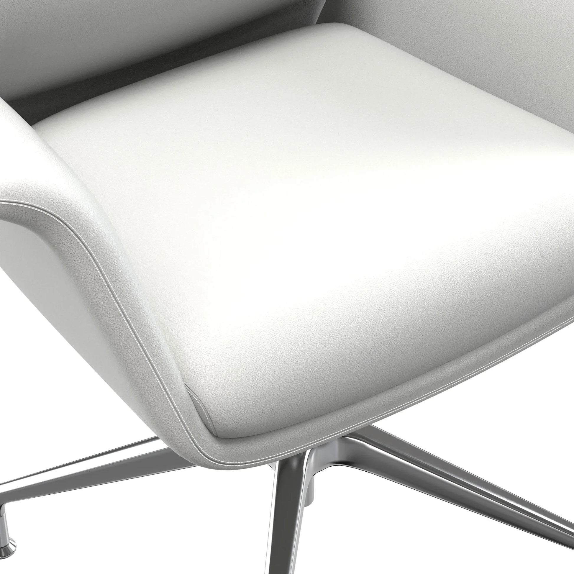 Summit Office Chair in Leather and Aluminum Frame with Adjustable Height and Swivel - Elax Furniture